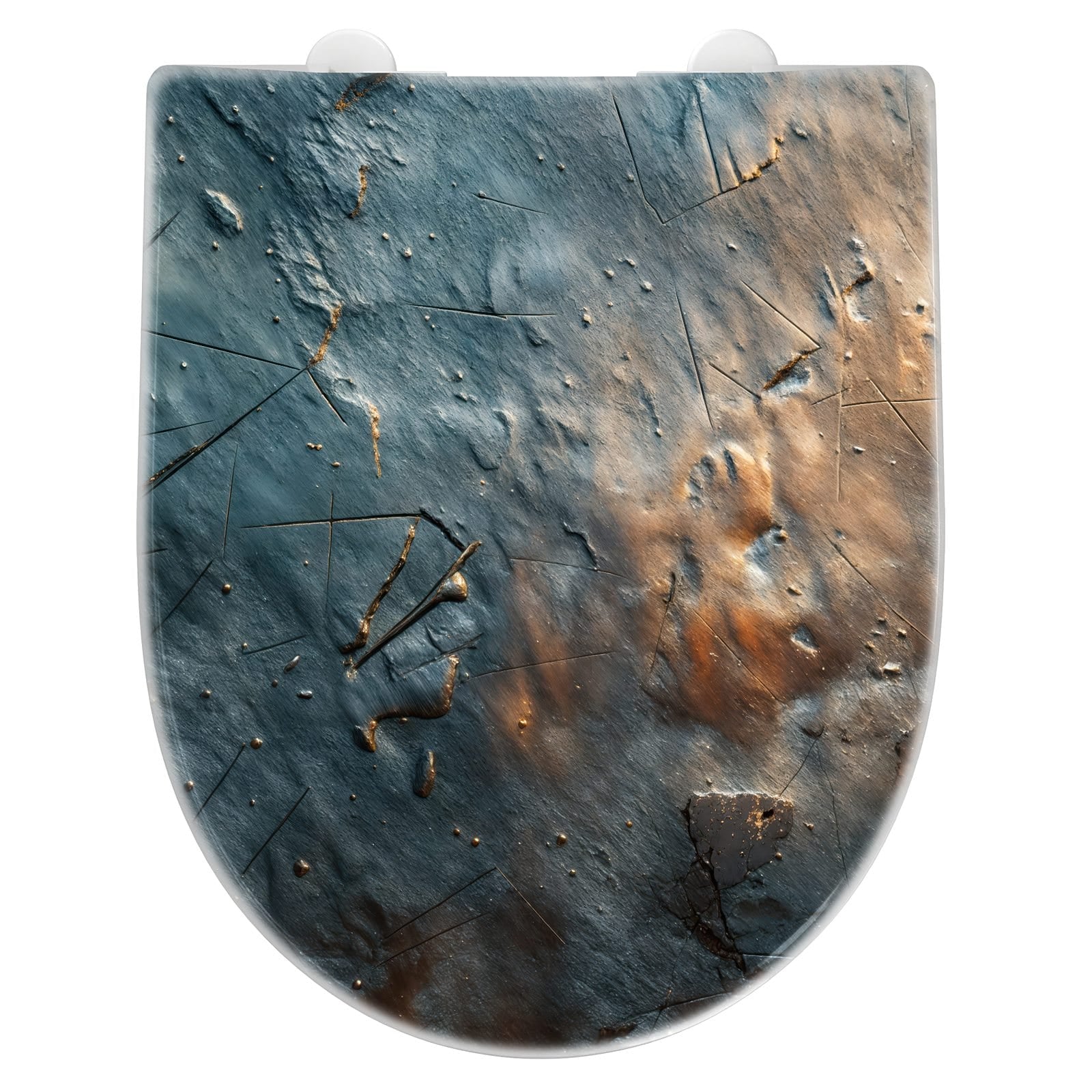 WC-Sitz mit Absenkautomatik Metallische Oberfläche