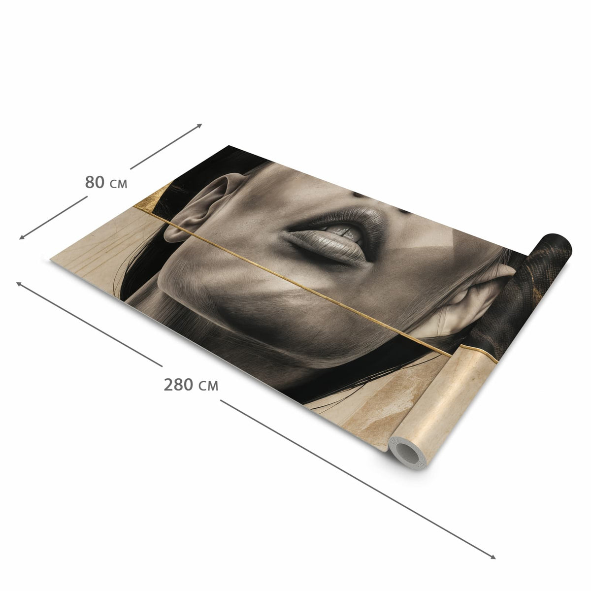 Zeitsparender waschbarer Küchenteppich mit Motiv Abstrakte Sonnenbrille in der Grösse 80x200 cm