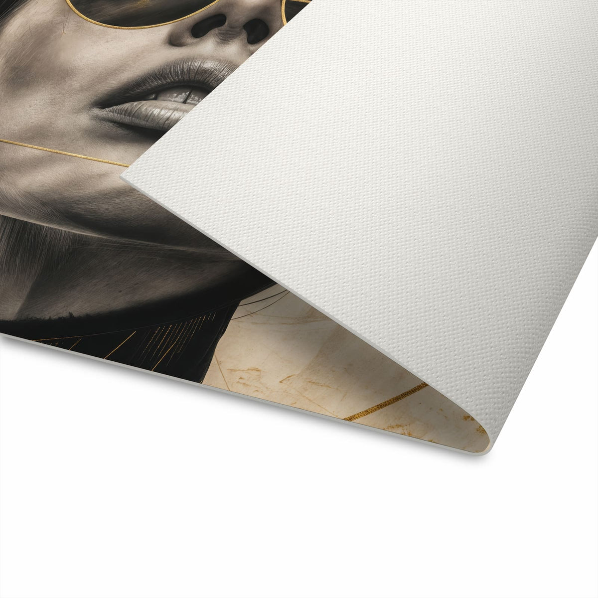 Langlebiger Teppich für Küche mit Motiv Abstrakte Sonnenbrille in Unterseite