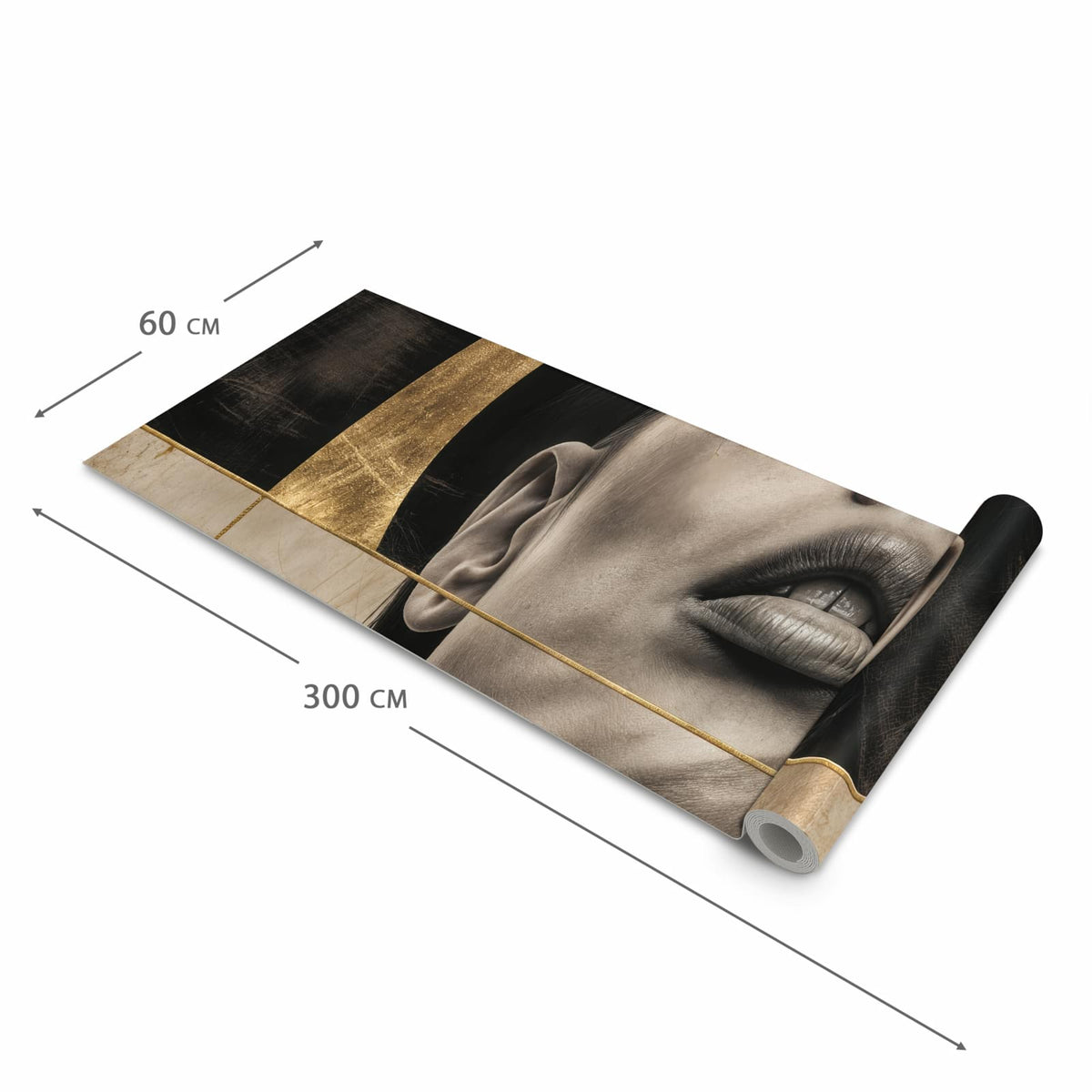 Bodenschonender waschbarer Küchenteppich mit Motiv Abstrakte Sonnenbrille in der Grösse 80x200 cm
