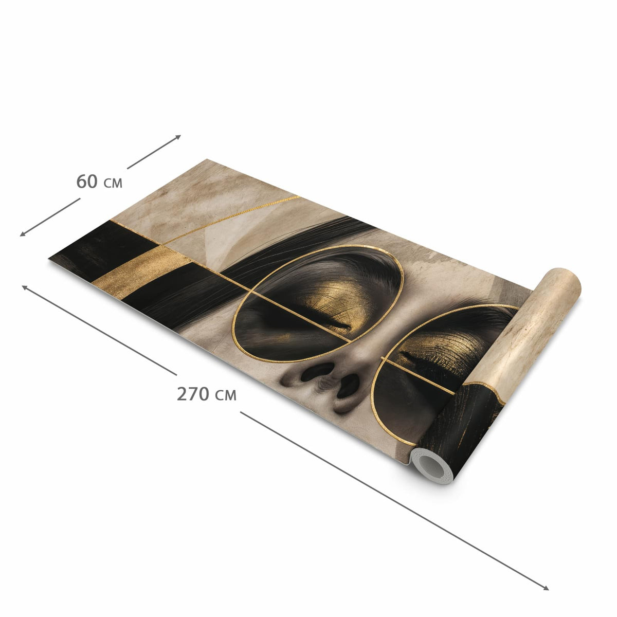 Küchenteppich mit Motiv Abstrakte Sonnenbrille in der Grösse 80x200 cm für Ordnung & Übersicht