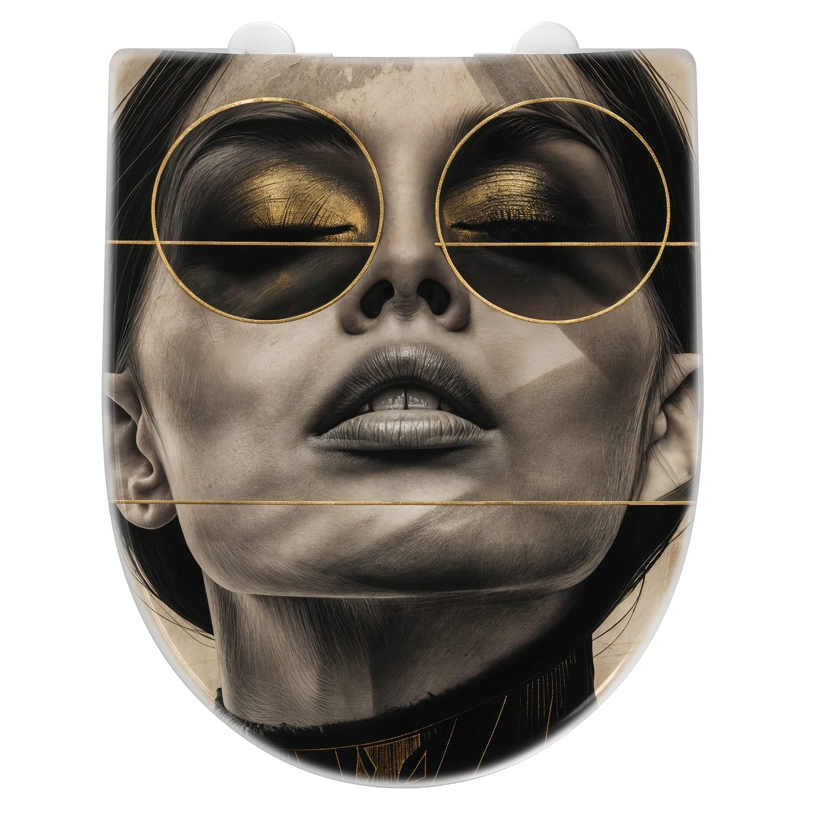 WC-Sitz mit Absenkautomatik Abstrakte Sonnenbrille