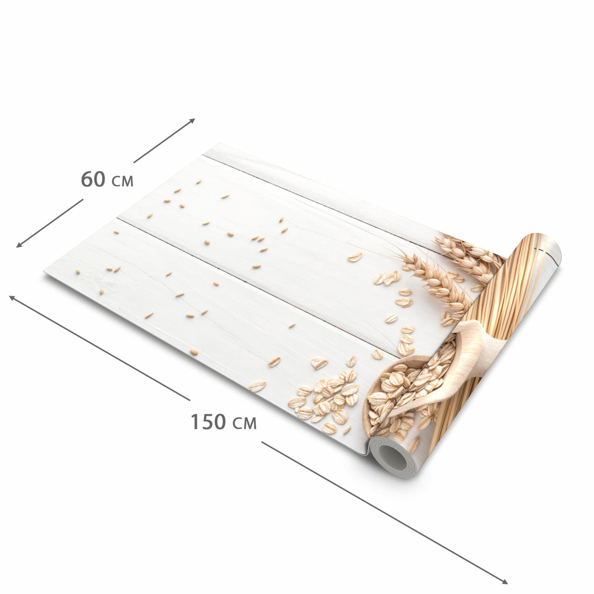 Schmutzabweisender Küchenläufer mit Motiv Weizenoer Selektion in der Grösse 60x90 cm