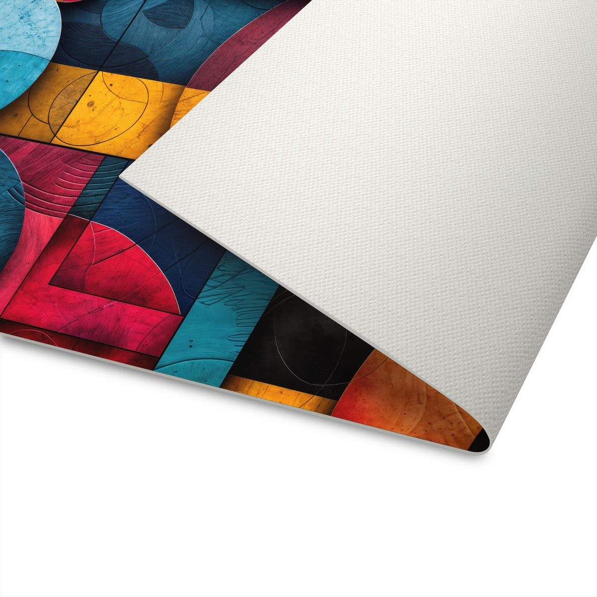 Schmutzabweisender Küchenteppich mit Motiv Bunte Kreise in der Unterseite