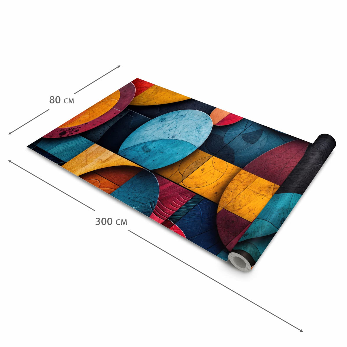 UV-beständiger Küchenläufer mit Motiv Bunte Kreise in der Größe 60x90 cm