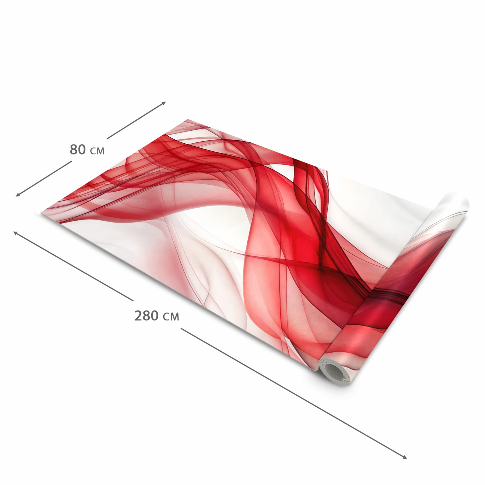 Langlebiger waschbarer Teppich mit Motiv Farbige Wellen in der Grösse 60x300 cm