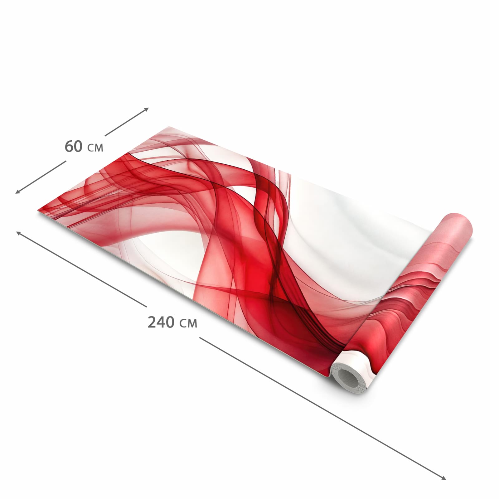 Rutschhemmender waschbarer Küchenläufer mit Motiv Farbige Wellen in der Größe 60x270 cm