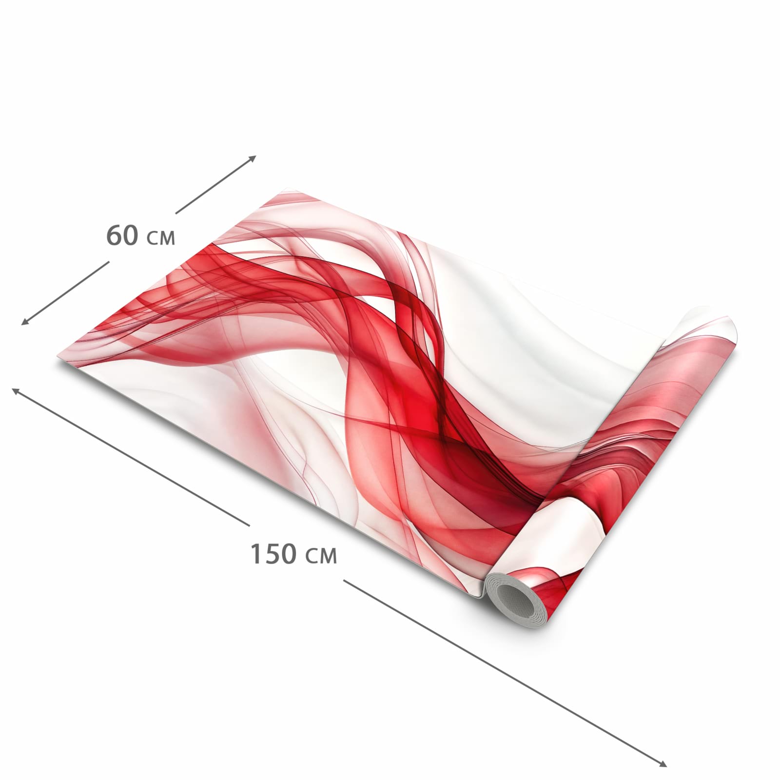 Pflegeleichter Teppichläufer für die Küche mit Motiv Farbige Wellen in der Grösse 60x270 cm