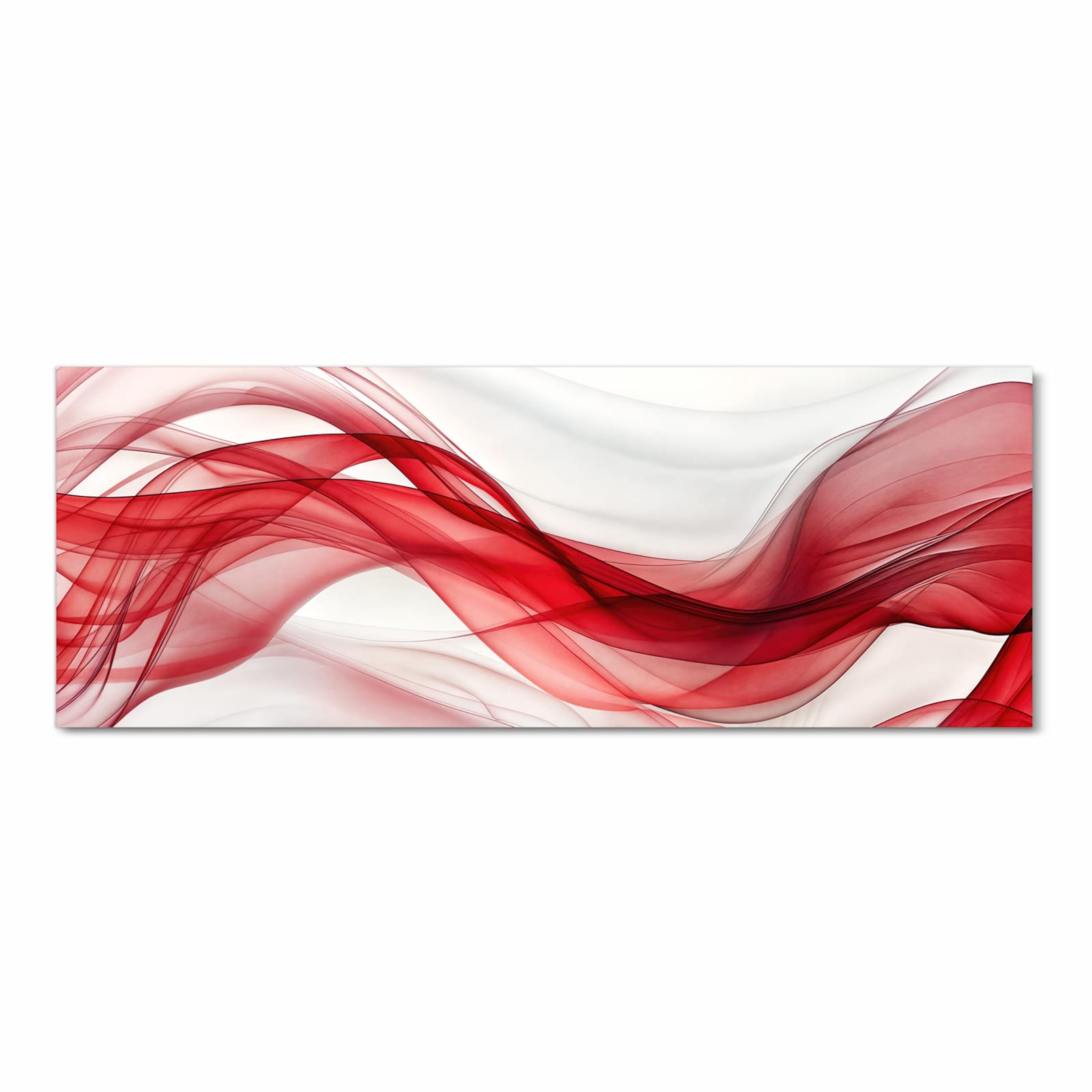 Flacher rutschfester Küchenläufer mit Motiv Farbige Wellen in Frontansicht