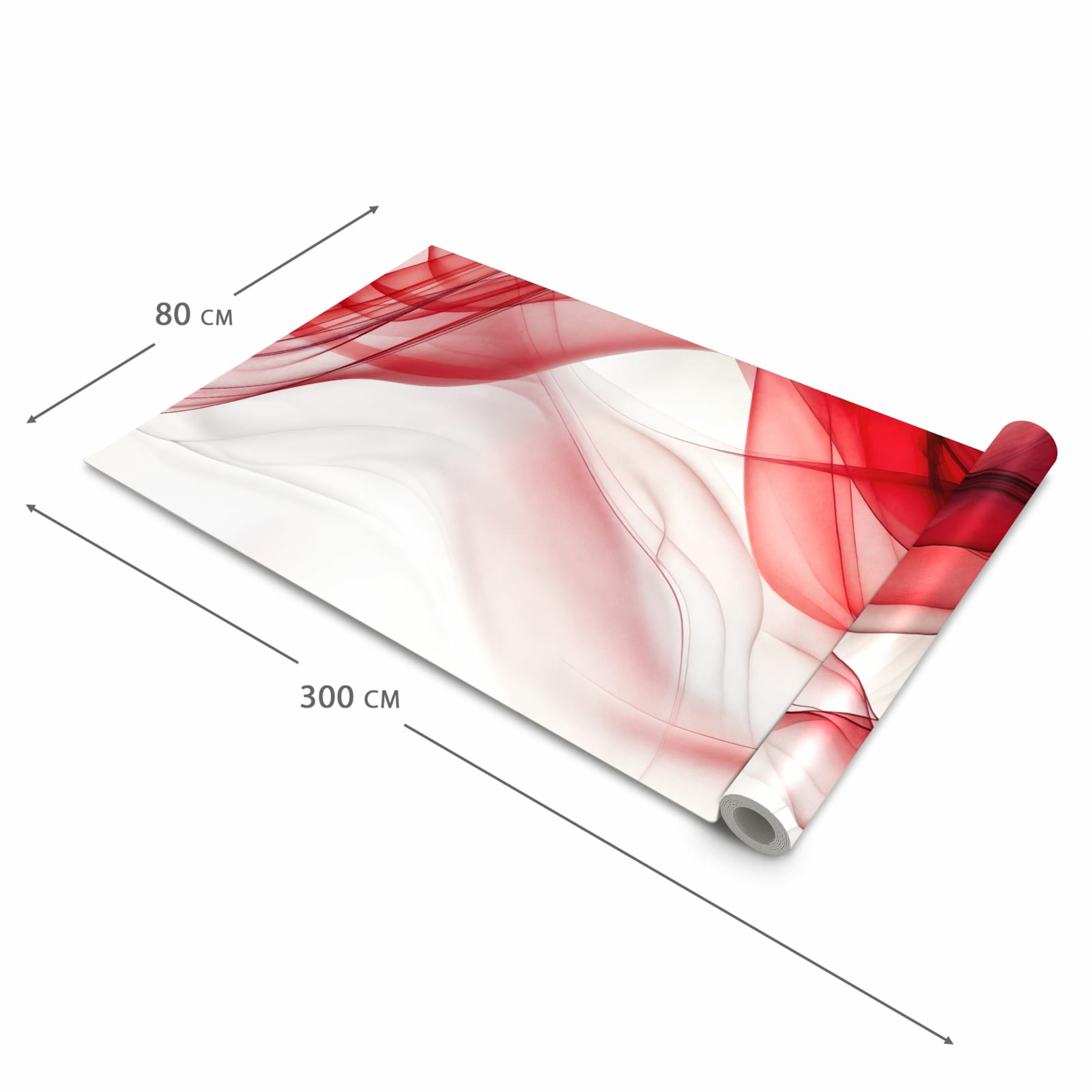 Rutschfester waschbarer Teppich fürs Esszimmer mit Motiv Farbige Wellen in der Größe 60x300 cm