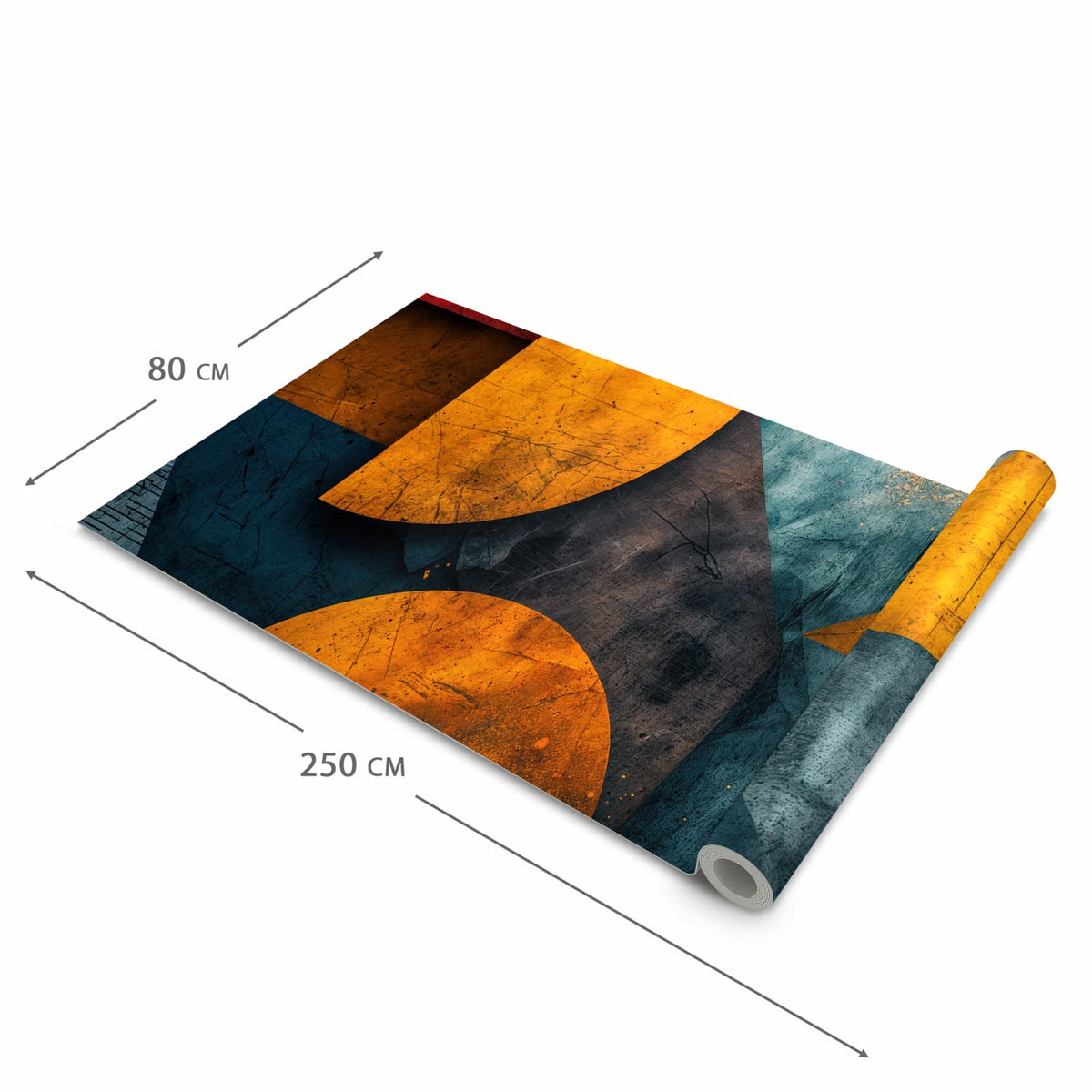 Hygienischer Küchenläufer nach Maß mit Motiv Geometrische Kunst in der Größe 60x300 cm