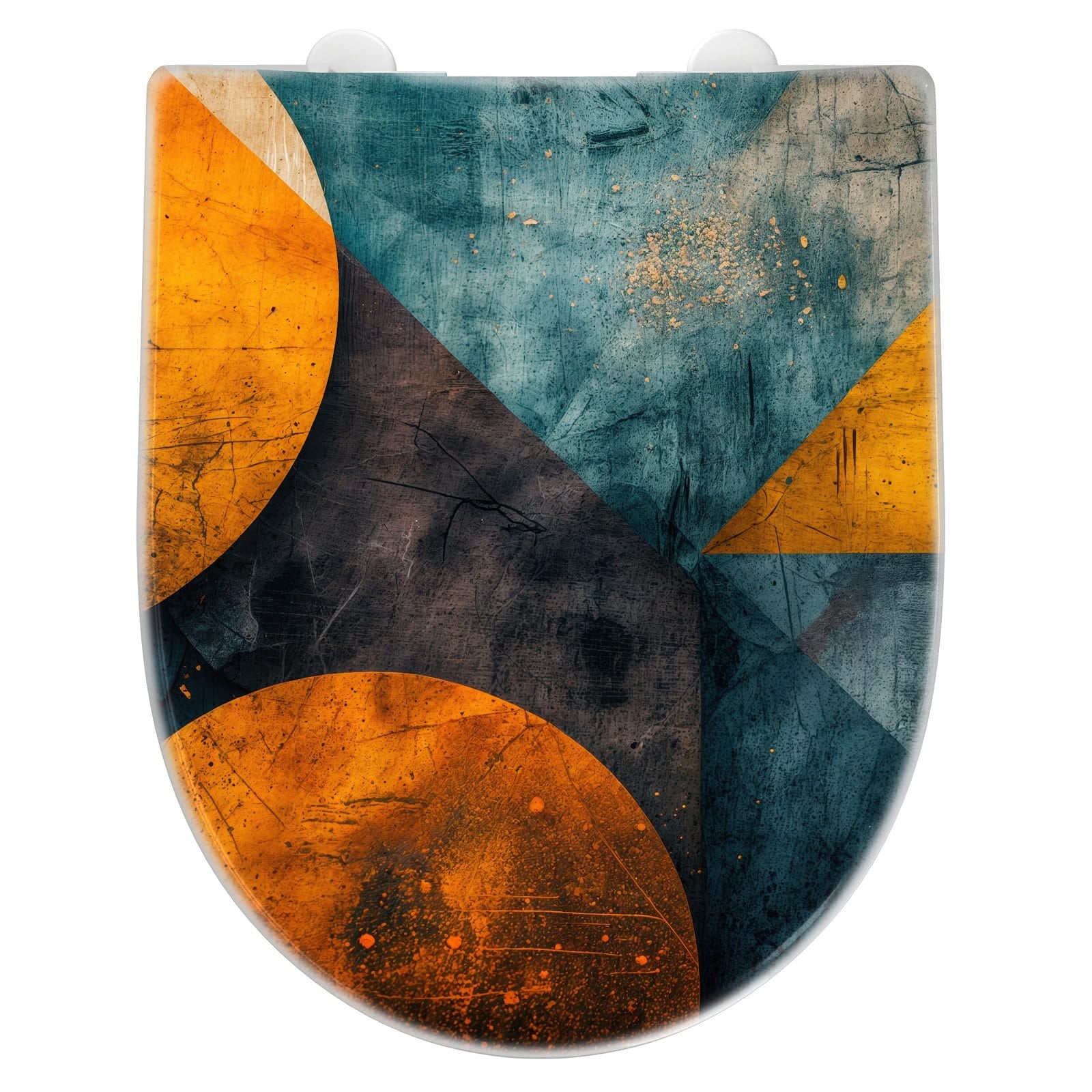 WC-Sitz mit Absenkautomatik Geometrische Kunst