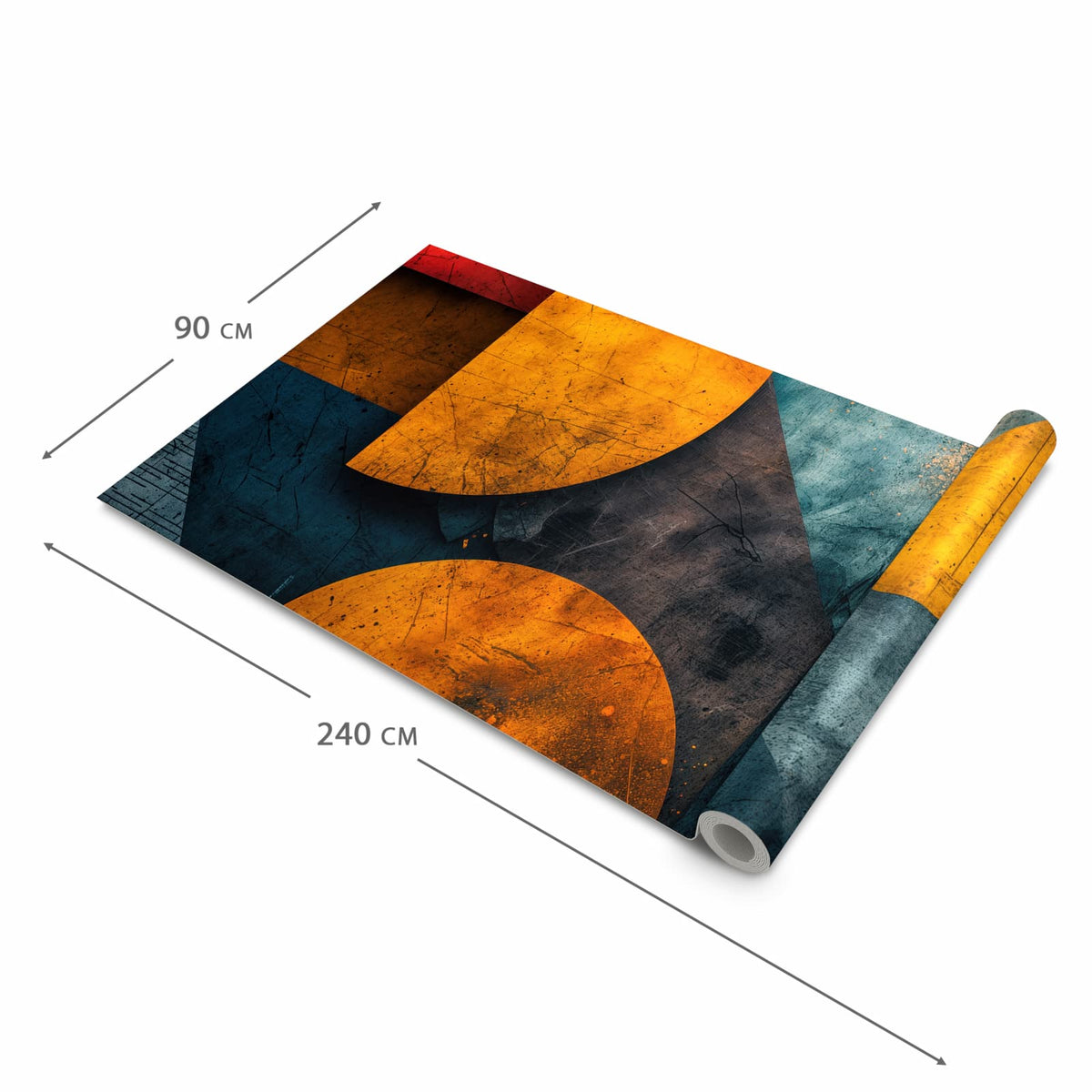Rutschfester Küchenteppich mit Motiv Geometrische Kunst in der Grösse 60x90 cm