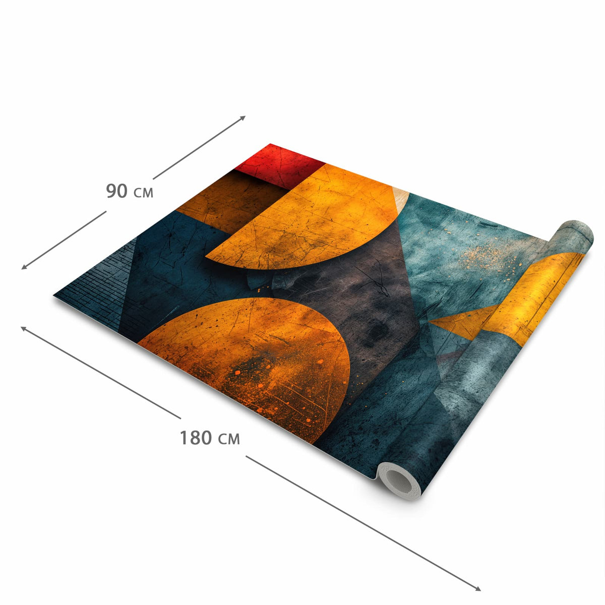 Langlebiger abwaschbarer Küchenläufer mit Motiv Geometrische Kunst in der Grösse 60x90 cm