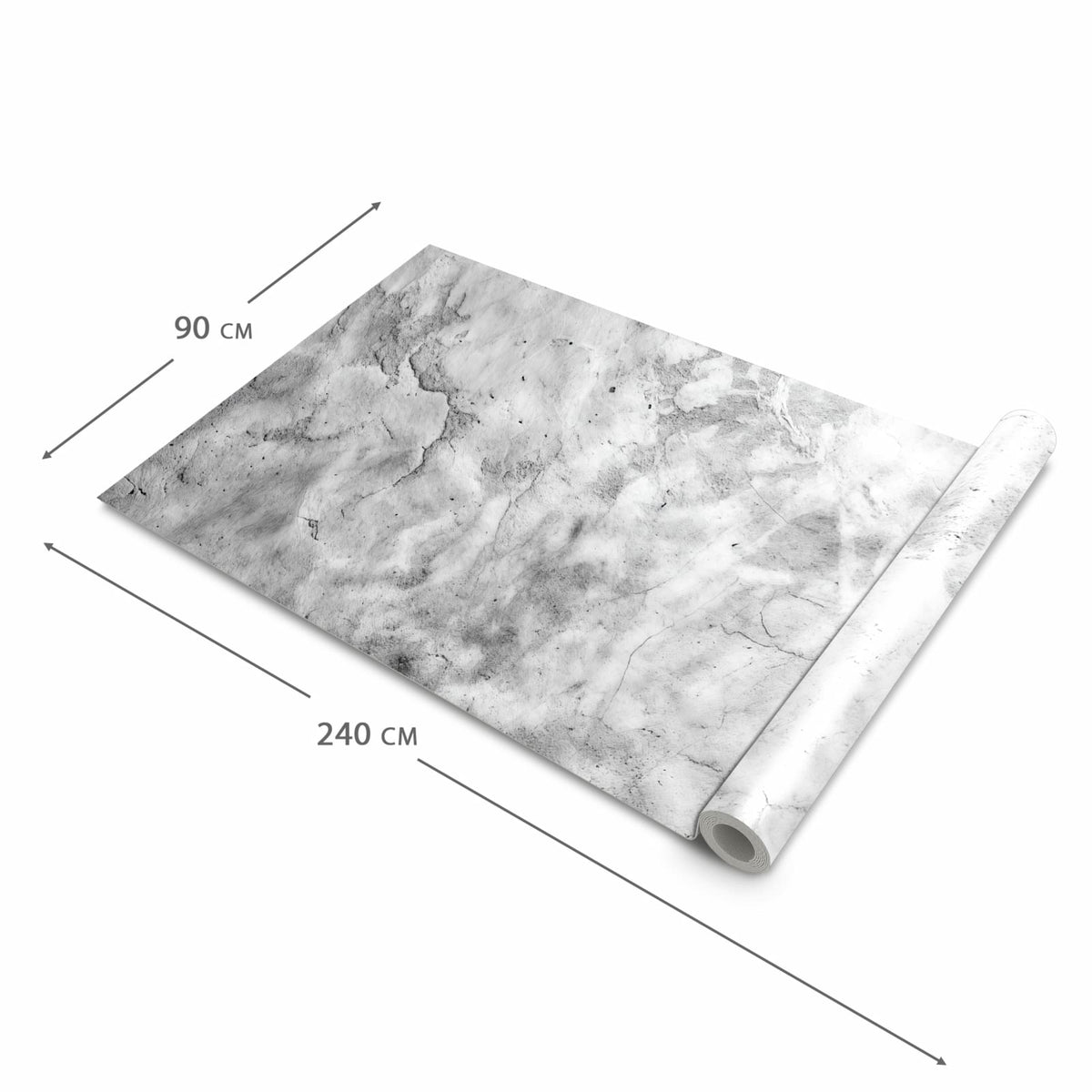 Schmutzabweisender Küchenteppich mit Motiv Marmor Struktur in der Größe 60x300 cm