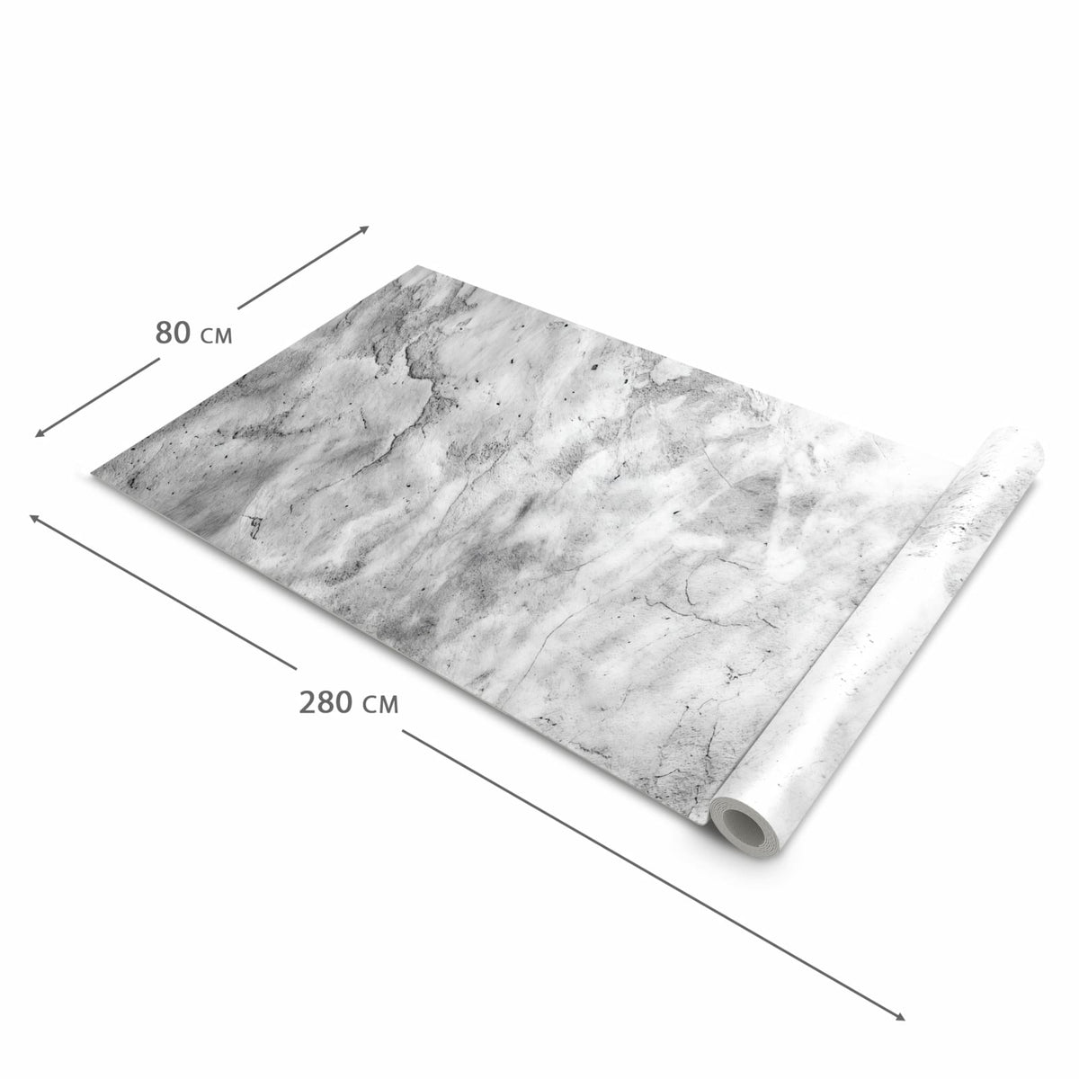 Großer Küchenteppich mit Motiv Marmor Struktur in der Grösse 60x300 cm für Trittkomfort