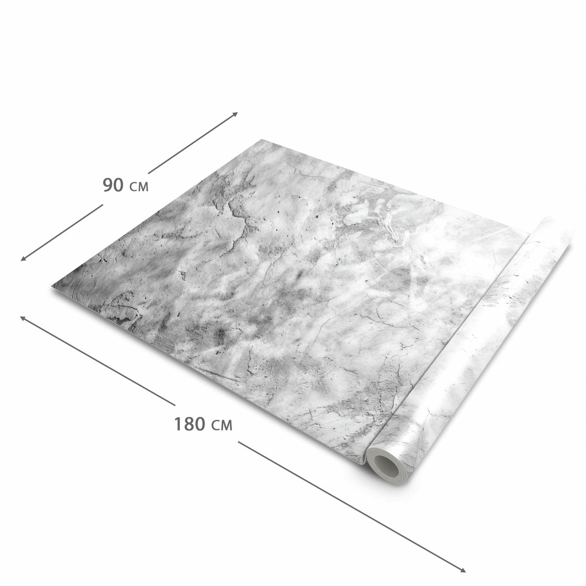 Fleckenresistenter waschbarer Küchenteppich mit Motiv Marmor Struktur in der Grösse 60x300 cm