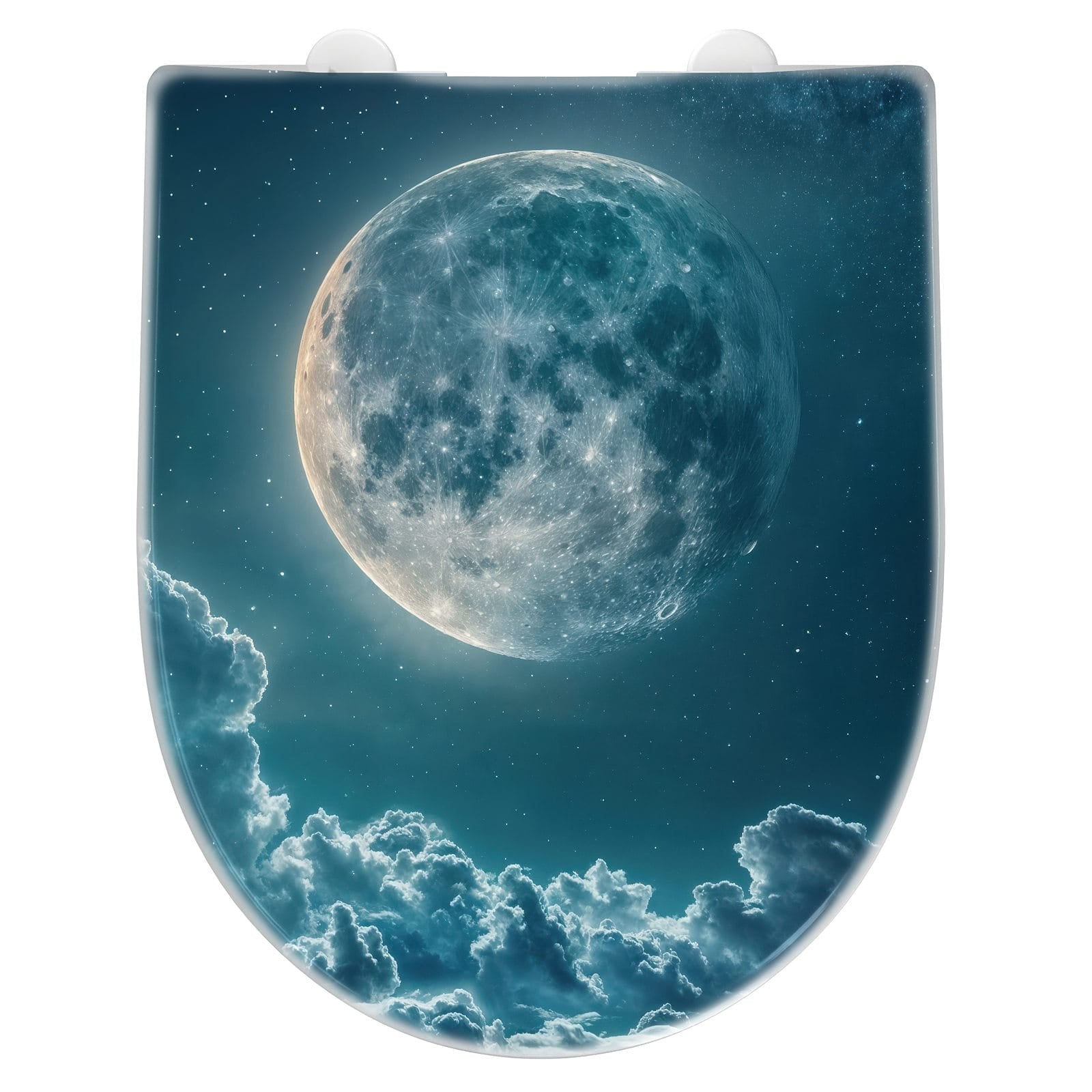 WC-Sitz mit Absenkautomatik Mond über Wolken