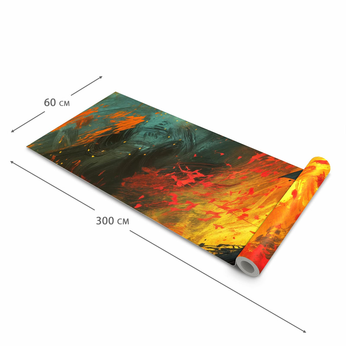 Abriebfester Küchenteppich mit Motiv Mann Mit Regenschirm in der Grösse 60x270 cm für die Küche