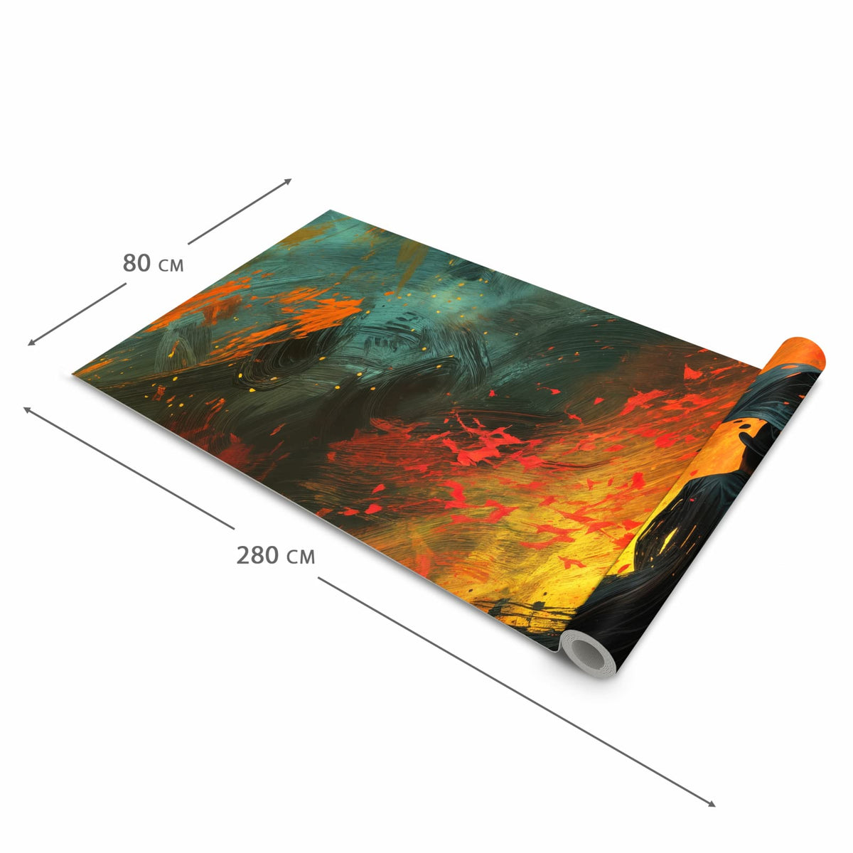 Fleckenresistenter Küchenläufer mit Motiv Mann Mit Regenschirm in der Grösse 60x270 cm