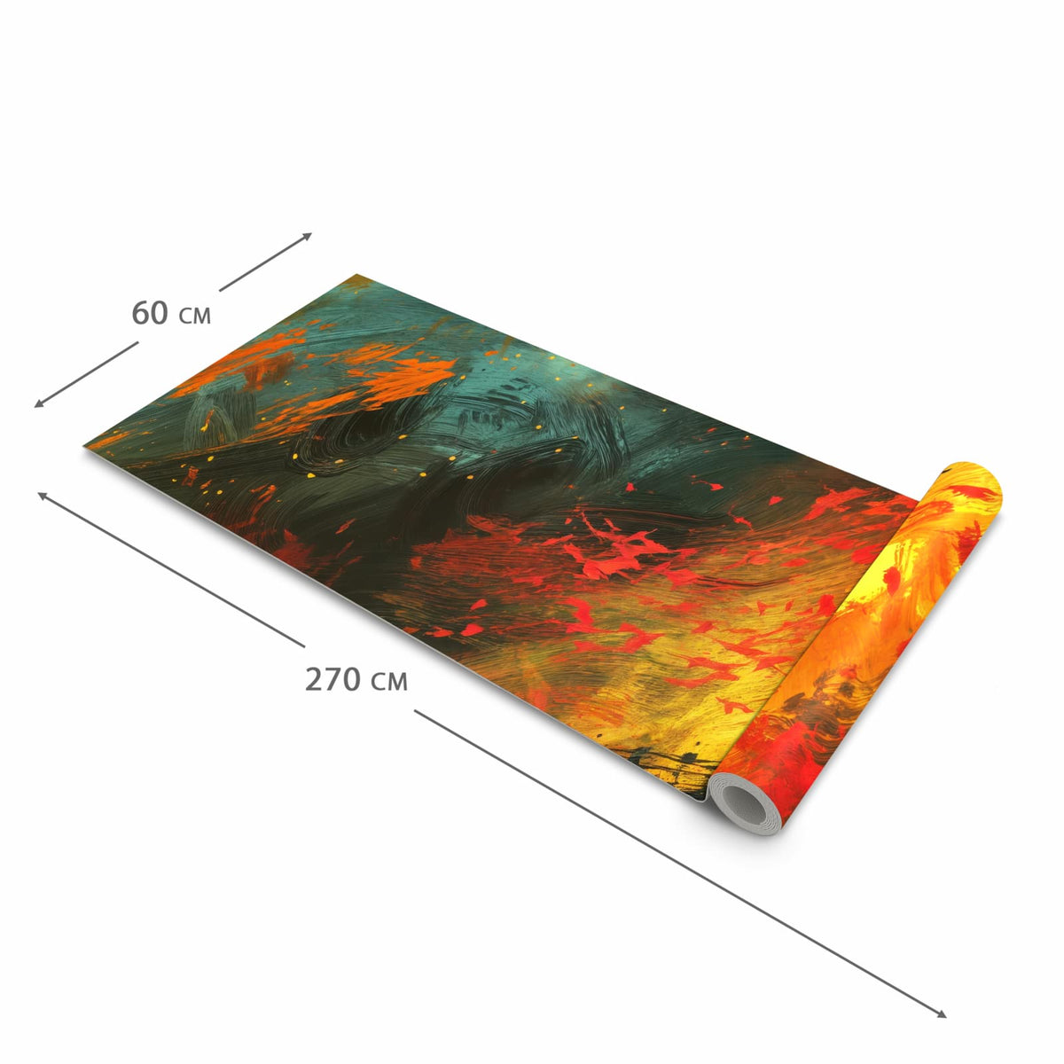 Geräuschdämpfender Küchenteppich mit Motiv Mann Mit Regenschirm in der Größe 60x270 cm