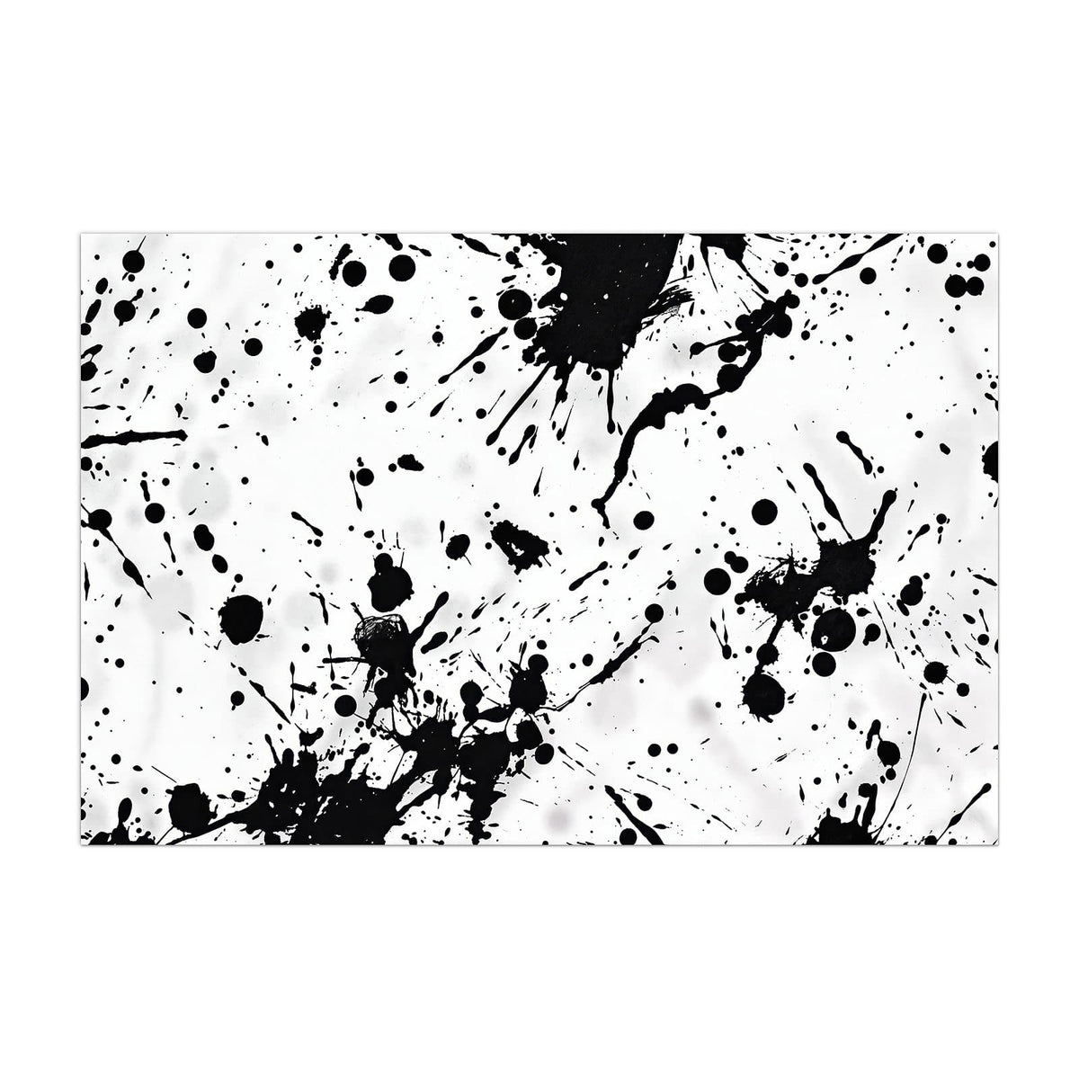 Küchenrückwand aus Glas Tintenspritzer im Hochformat, Motiv bildfüllend von vorn