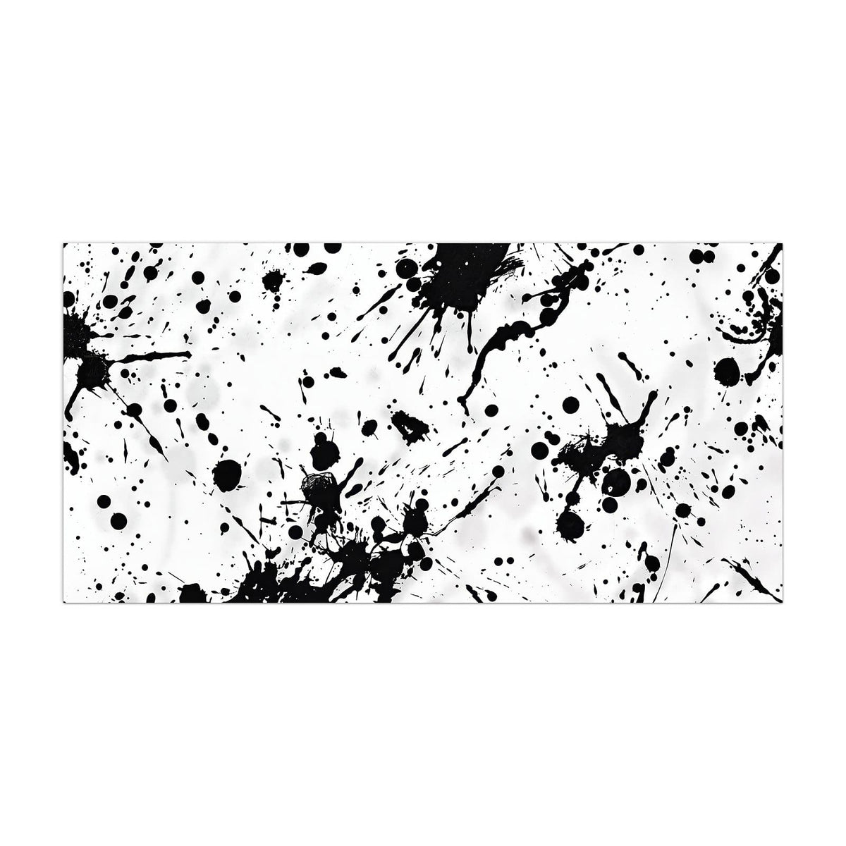 Küchenrückwand aus Glas Tintenspritzer im Hochformat, Motiv bildfüllend von vorn
