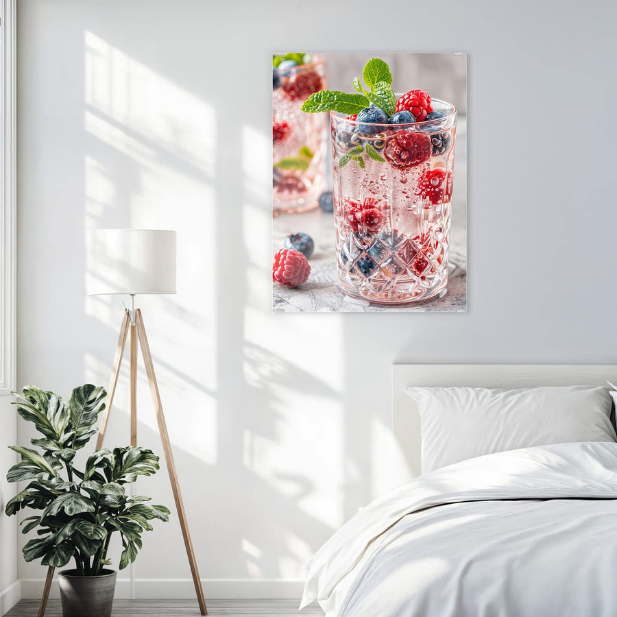 Maße Wandbild - Limonade mit Beeren - Hochformat