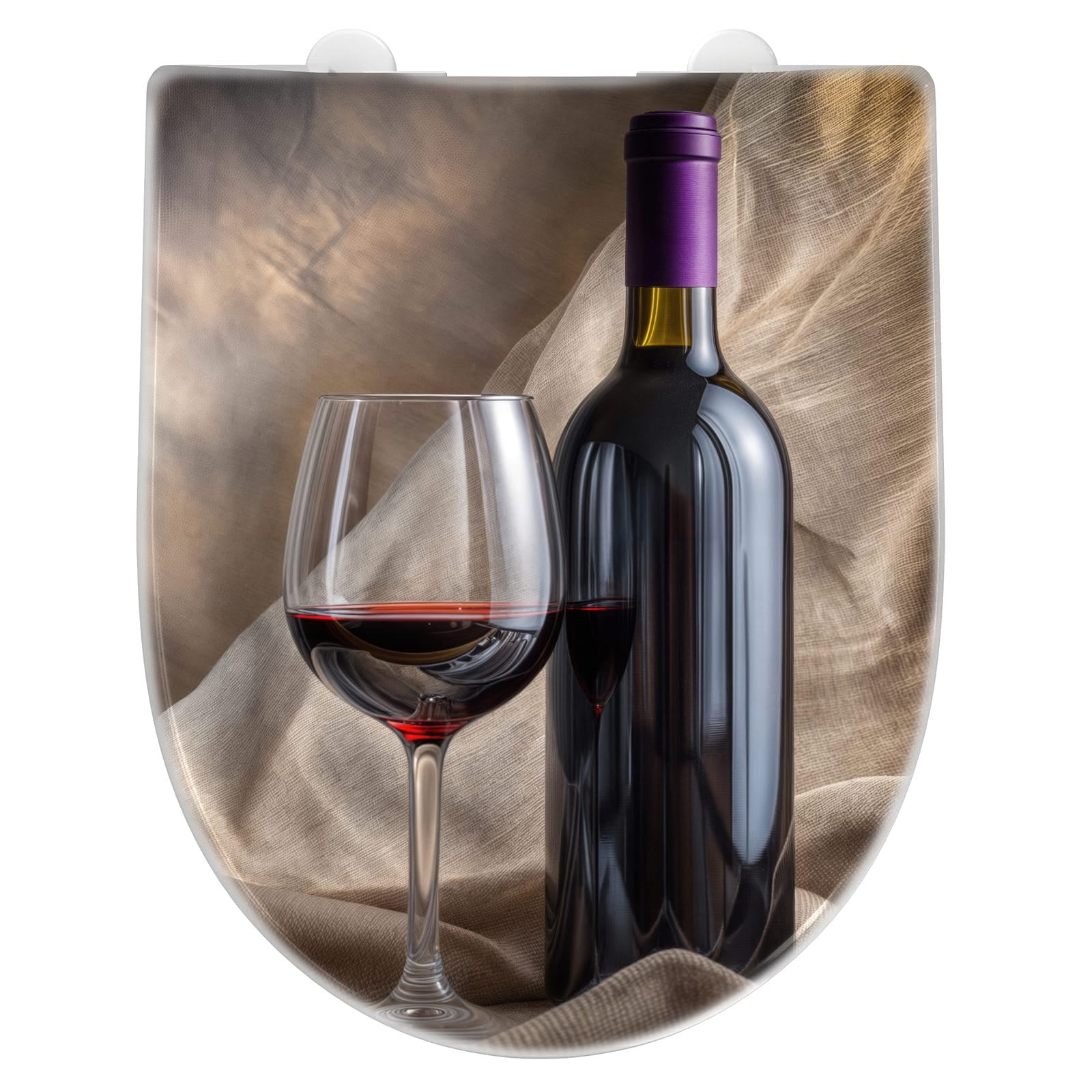 WC-Sitz mit Absenkautomatik Wein mit Glas