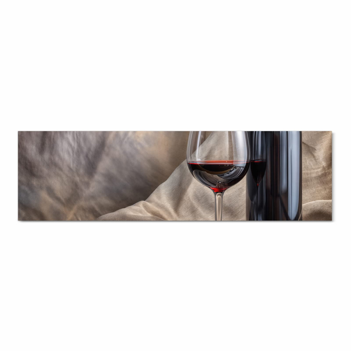 Geräuschdämpfender Läufer für die Küche mit Motiv Wein mit Glas in Frontansicht
