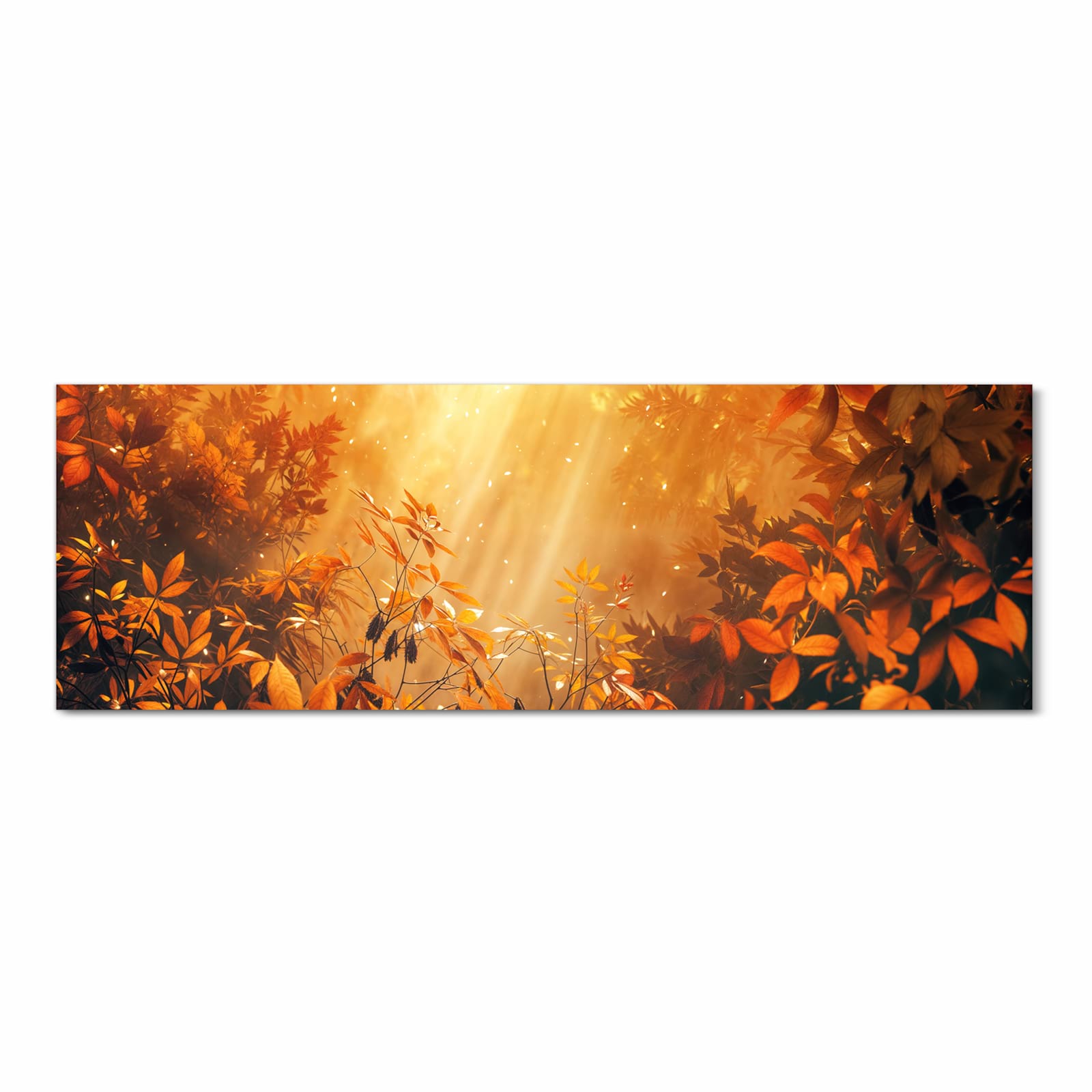 Geräuschdämpfender Küchenteppich mit Motiv Herbstlicher Wald in Frontansicht