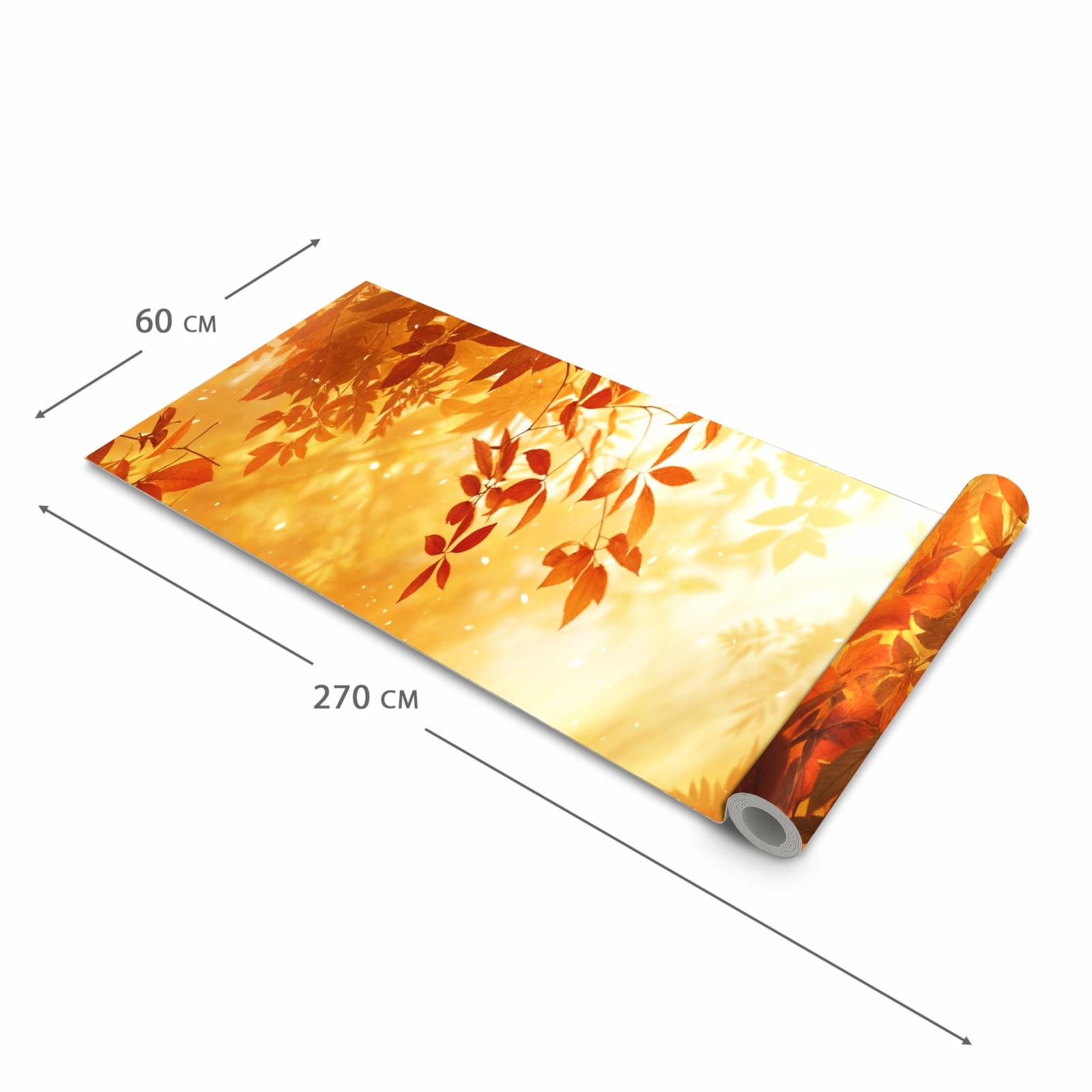 Rutschfester Küchenläufer nach Maß mit Motiv Herbstlicher Wald in der Größe 60x180 cm
