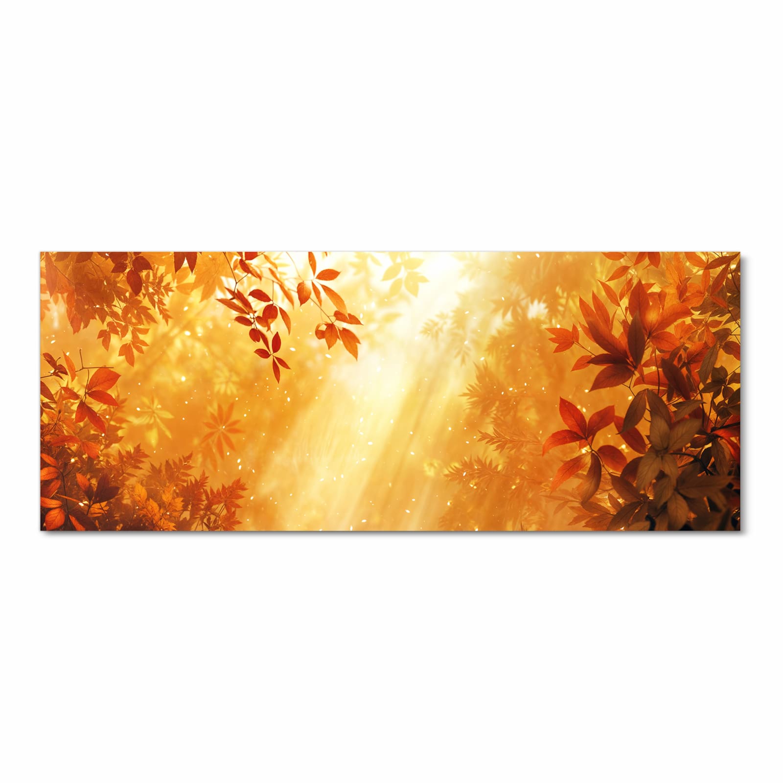 Zeitsparender rutschfester Küchenteppich mit Motiv Herbstlicher Wald in Frontansicht