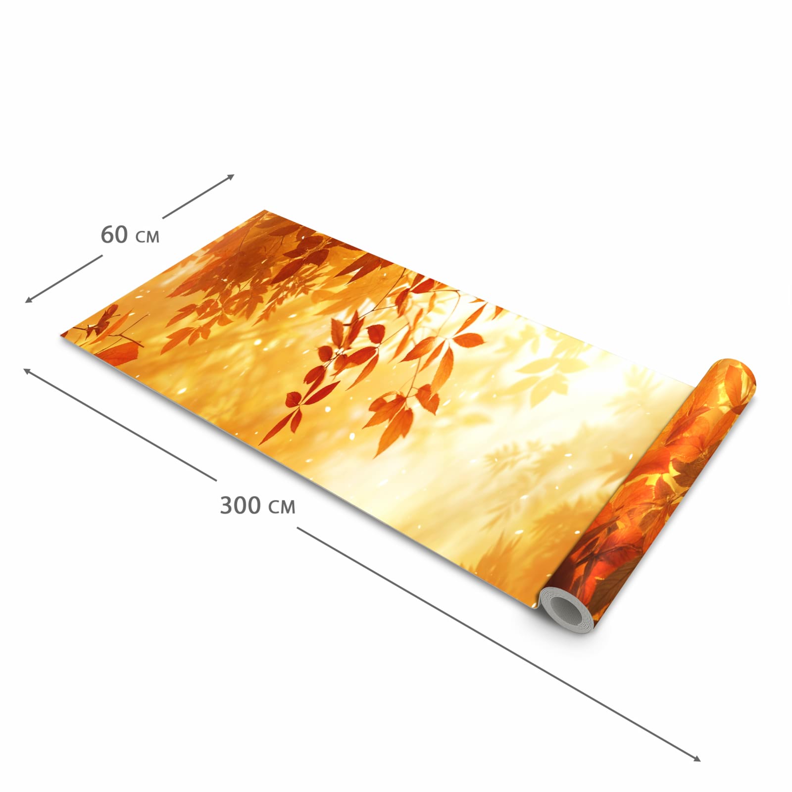 Feuchtigkeitsresistenter Küchenläufer mit Motiv Herbstlicher Wald in der Größe 60x180 cm