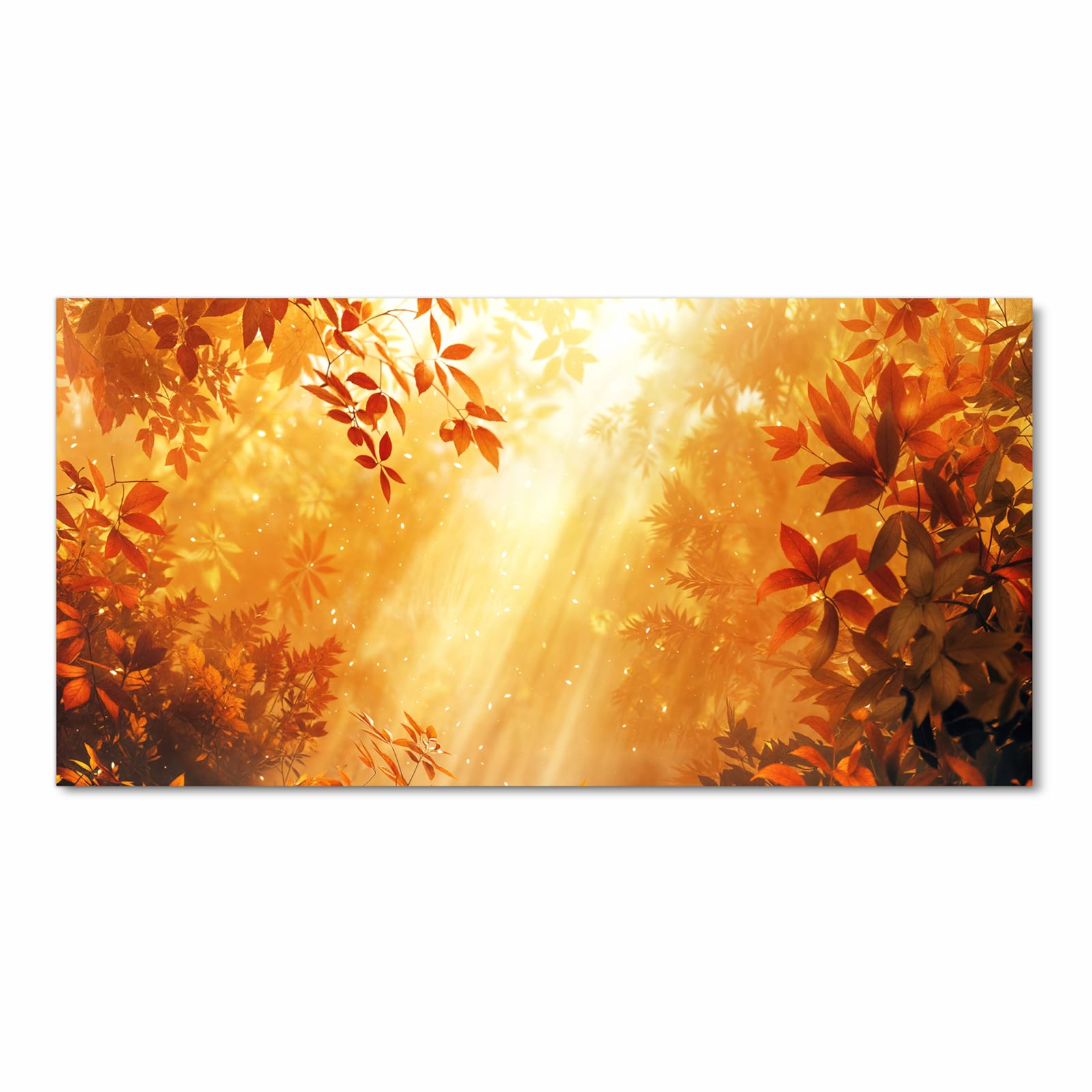 Küchenteppich mit Motiv Herbstlicher Wald in Frontansicht für sichere Aufbewahrung