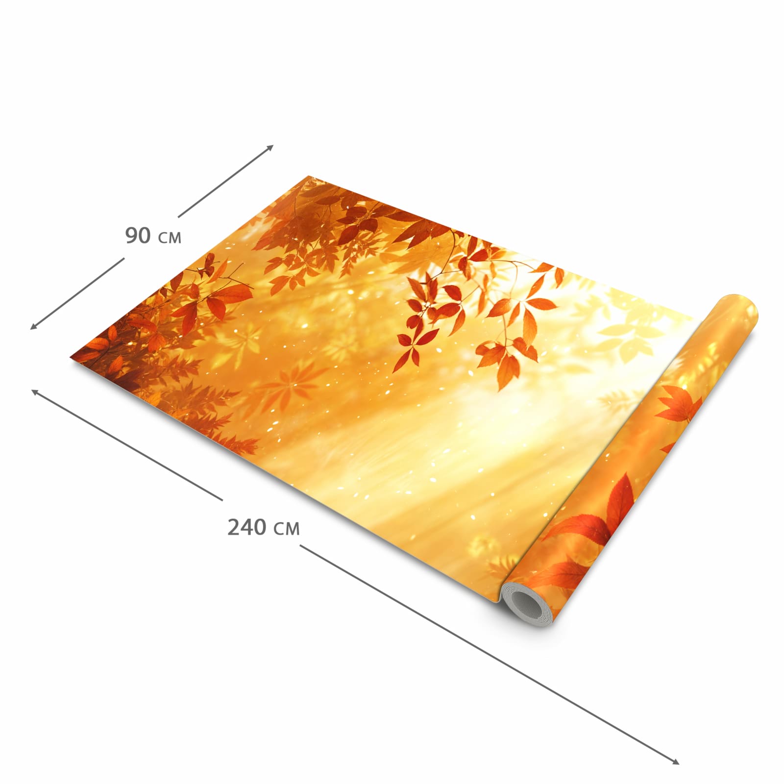 Zeitsparender Küchenteppich mit Motiv Herbstlicher Wald in der Grösse 60x180 cm