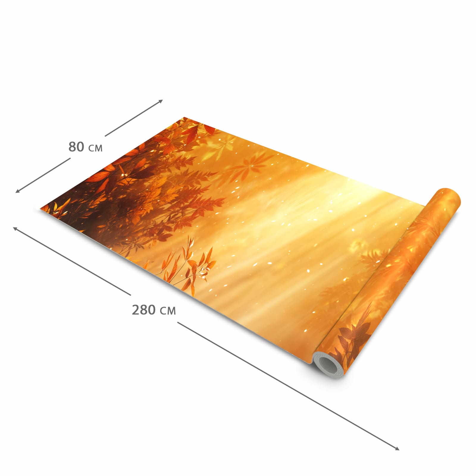 Farbbeständiger Küchenläufer mit Motiv Herbstlicher Wald in der Grösse 60x180 cm