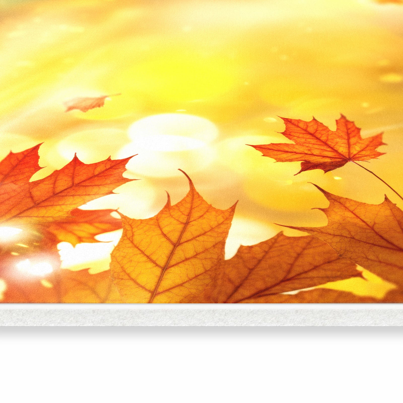 UV-beständiger Küchenläufer mit Motiv Herbstblätter Sonne in seitlicher Ansicht