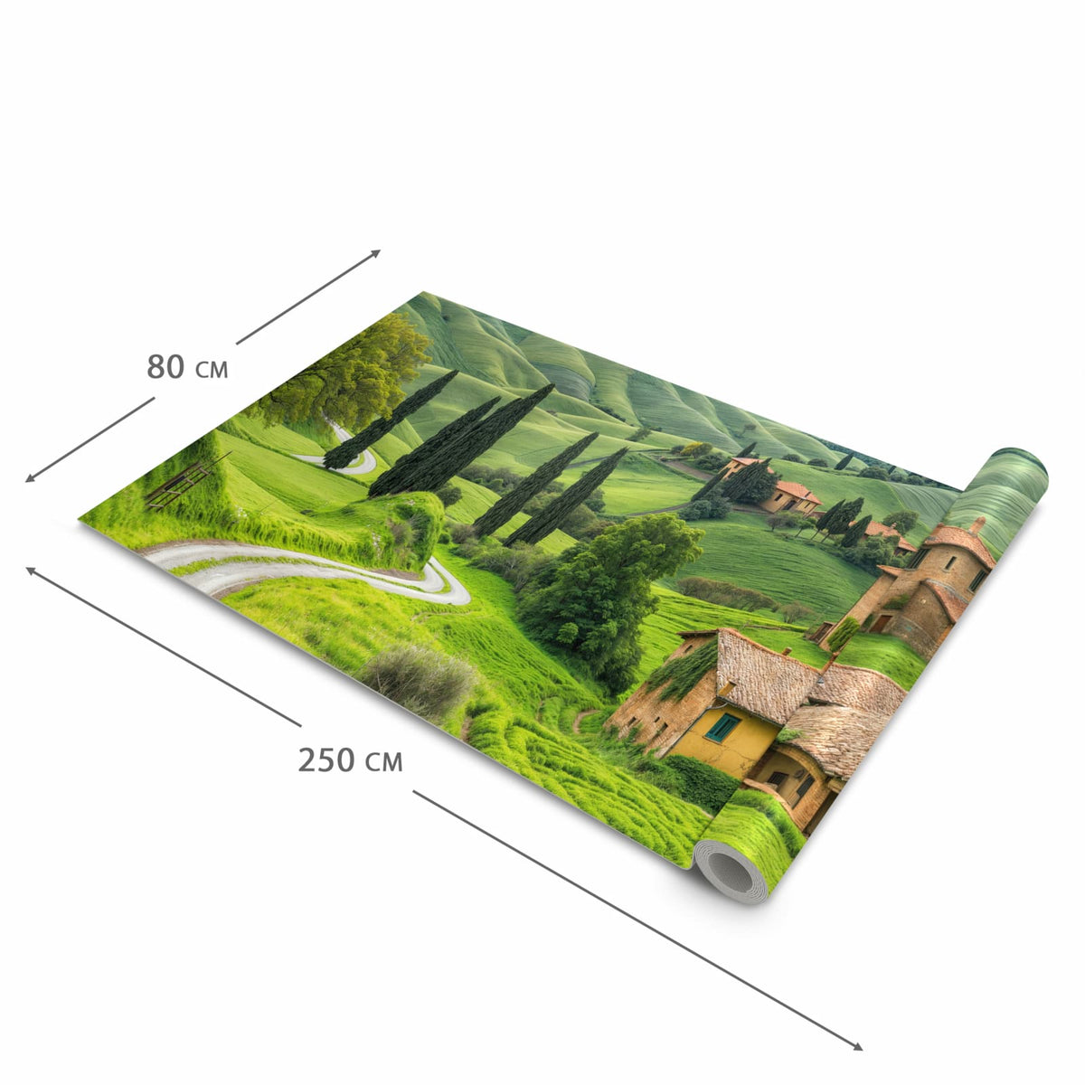 Formstabiler rutschfester Küchenteppich mit Motiv Landschaft Italien in der Grösse 60x150 cm