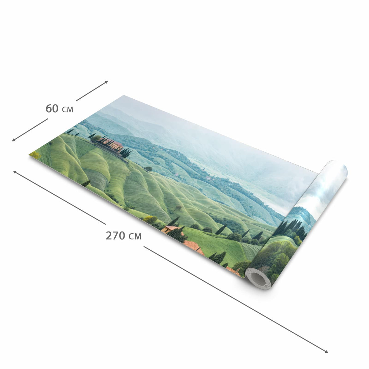 Bodenschonender rutschfester Küchenteppich mit Motiv Landschaft Italien in der Grösse 60x150 cm