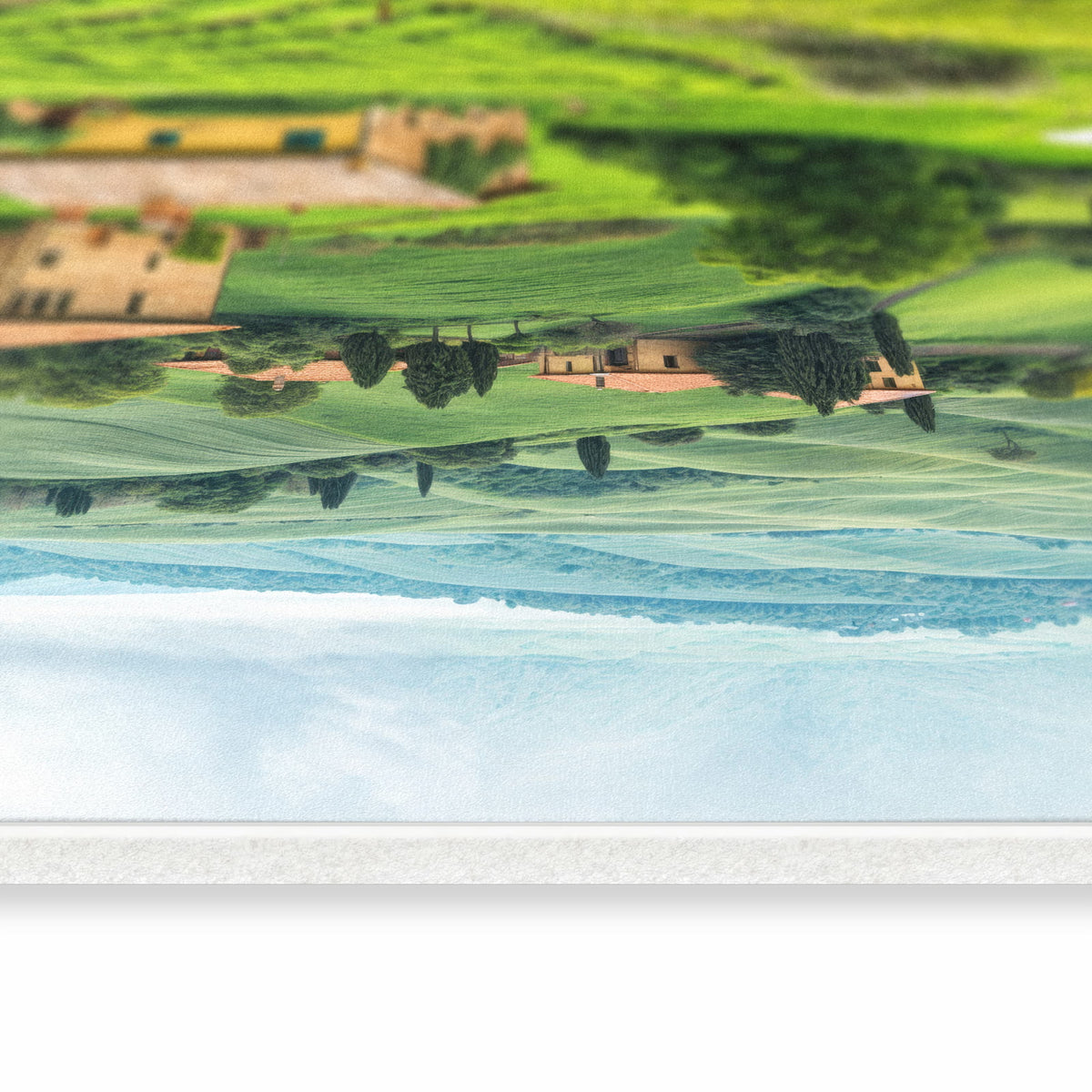 Abriebfester rutschfester Küchenläufer mit Motiv Landschaft Italien in seitlicher Ansicht