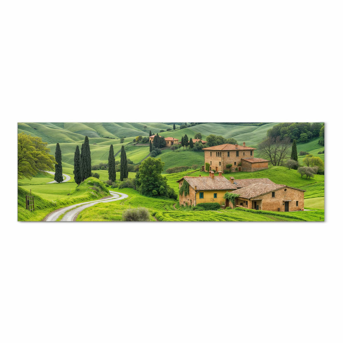 Komfortabler waschbarer Läufer für die Küche mit Motiv Landschaft Italien in Frontansicht