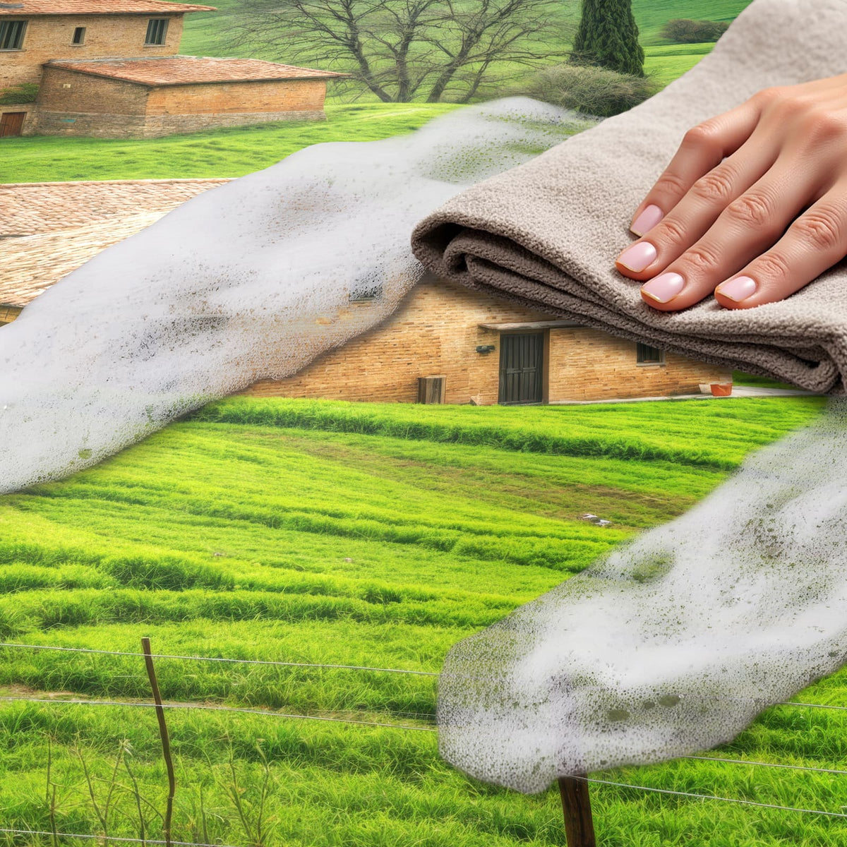 Rutschfester Küchenteppich mit Motiv Landschaft Italien, einfach zu reinigen und zeitsparend