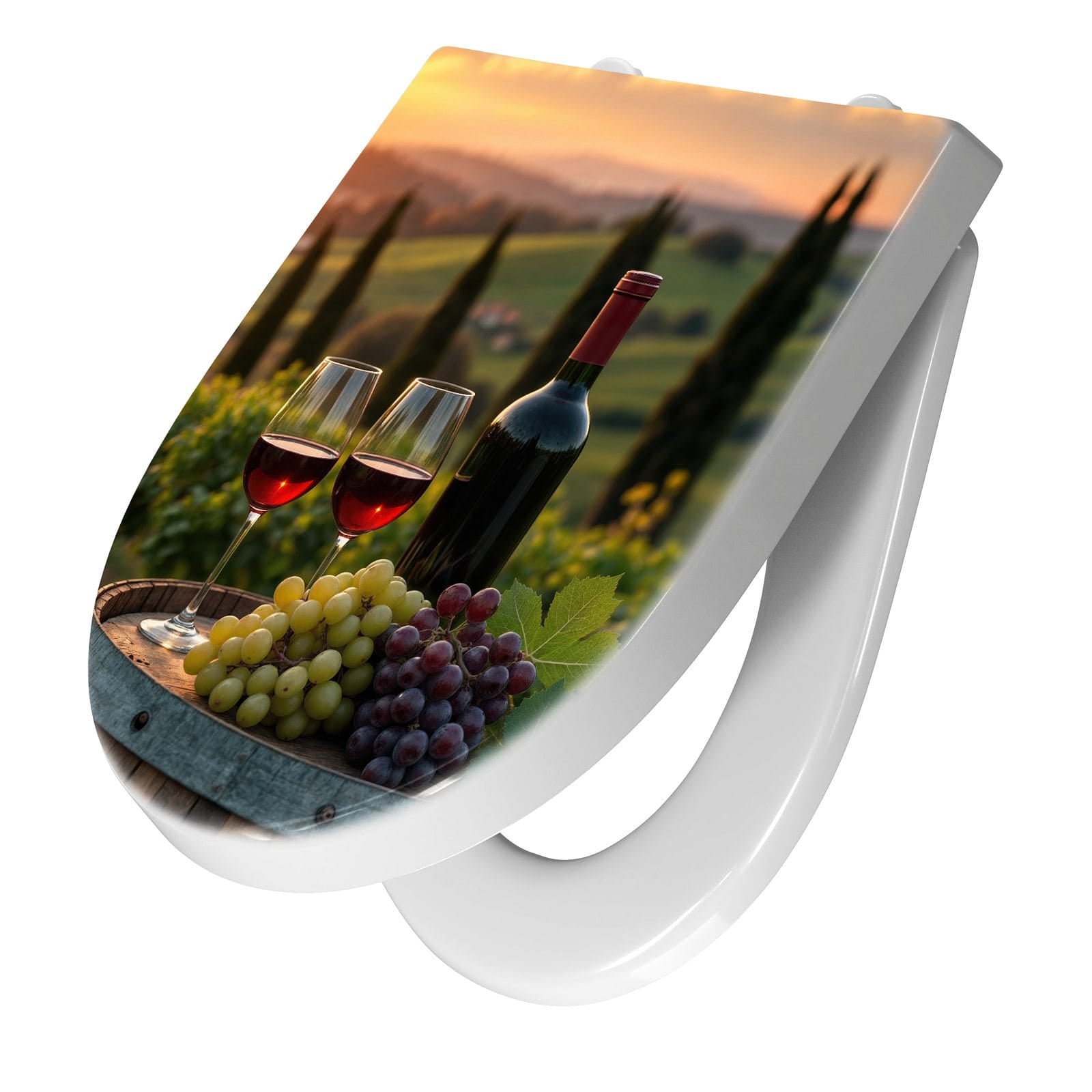 WC-Sitz mit Absenkautomatik Weinlandschaft