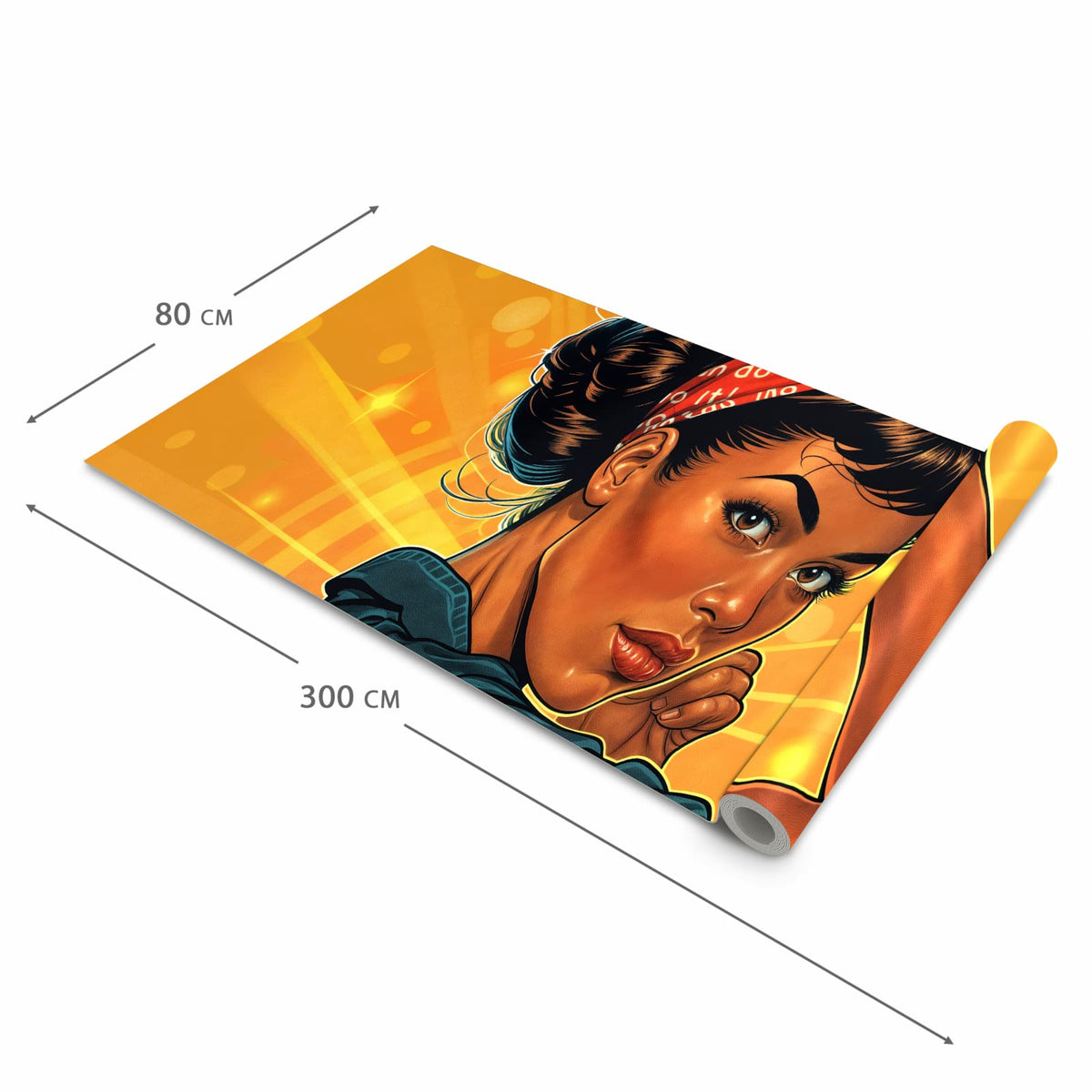 Abriebfester rutschfester Küchenläufer mit Motiv Motivationsposter in der Größe 90x240 cm