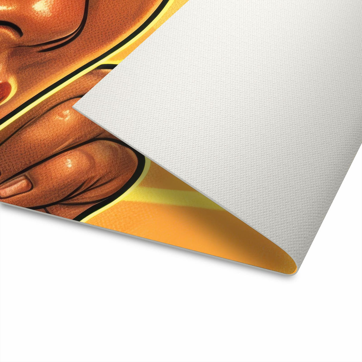 Geruchsneutraler waschbarer Küchenteppich mit Motiv Motivationsposter auf Unterseite
