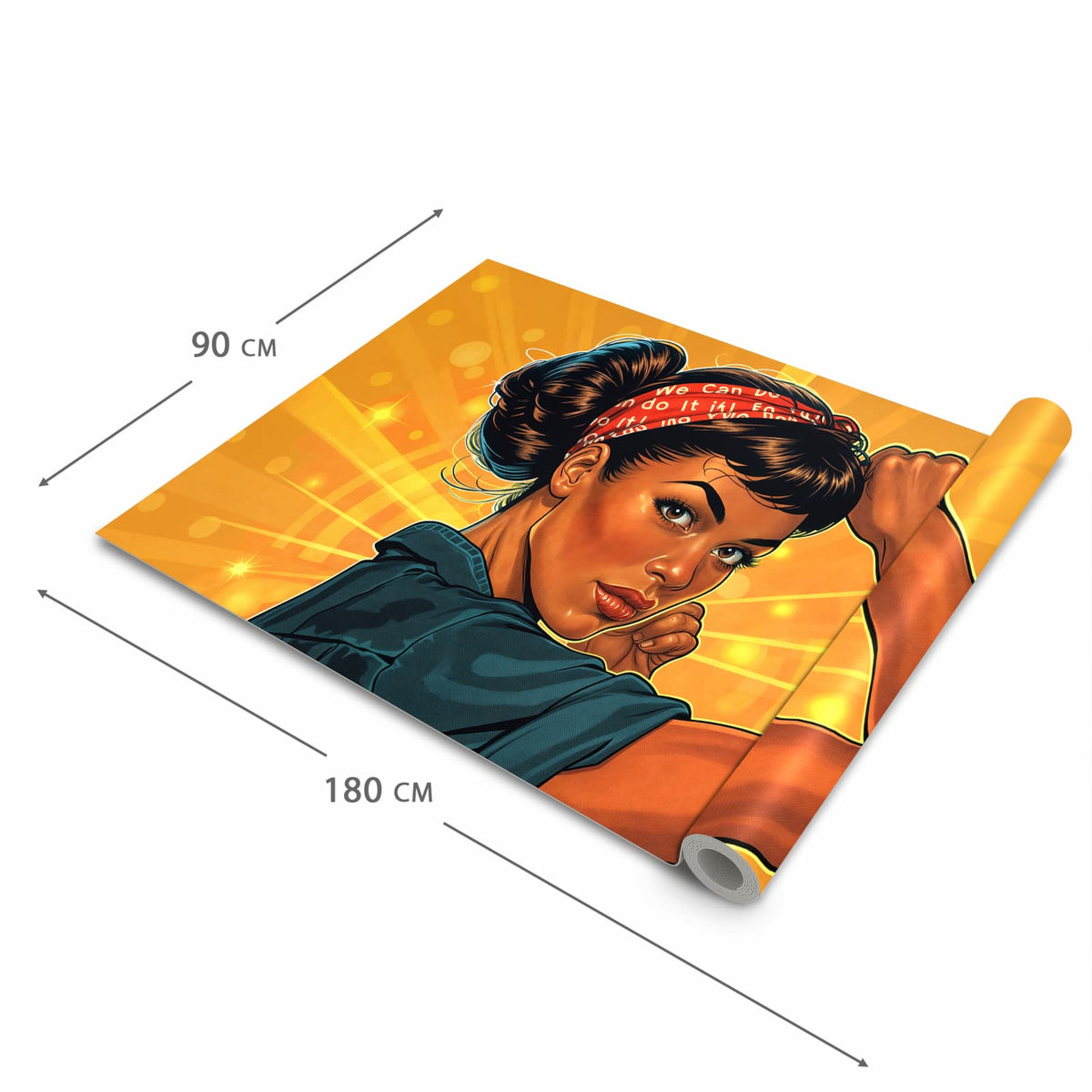 UV-beständiger rutschfester Küchenläufer mit Motiv Motivationsposter in der Grösse 90x240 cm