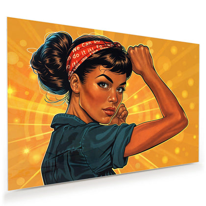 Wandbild mit dem Motiv Starke Frau in Pop Art