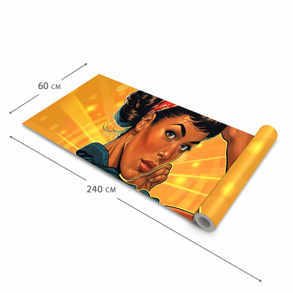 Waschbarer Küchenteppich mit Motiv Motivationsposter in der Grösse 90x240 cm für Ordnung
