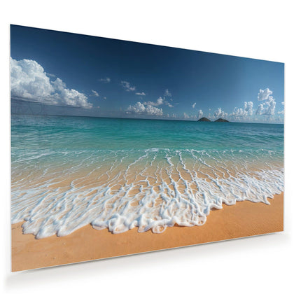 Wandbild mit dem Motiv Brandung vor Inseln